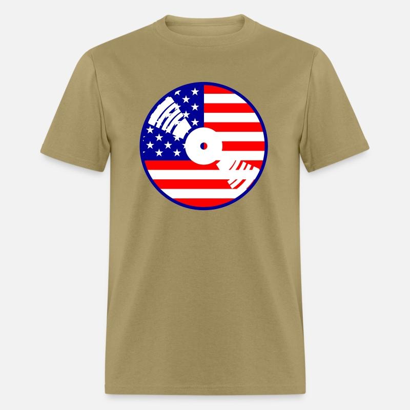Cool USA Flag America Vinyl Music Record DJ Party
