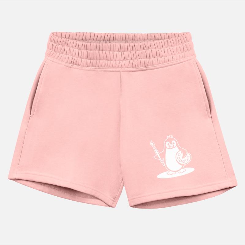 Creative Penguin Artist Holding Brush