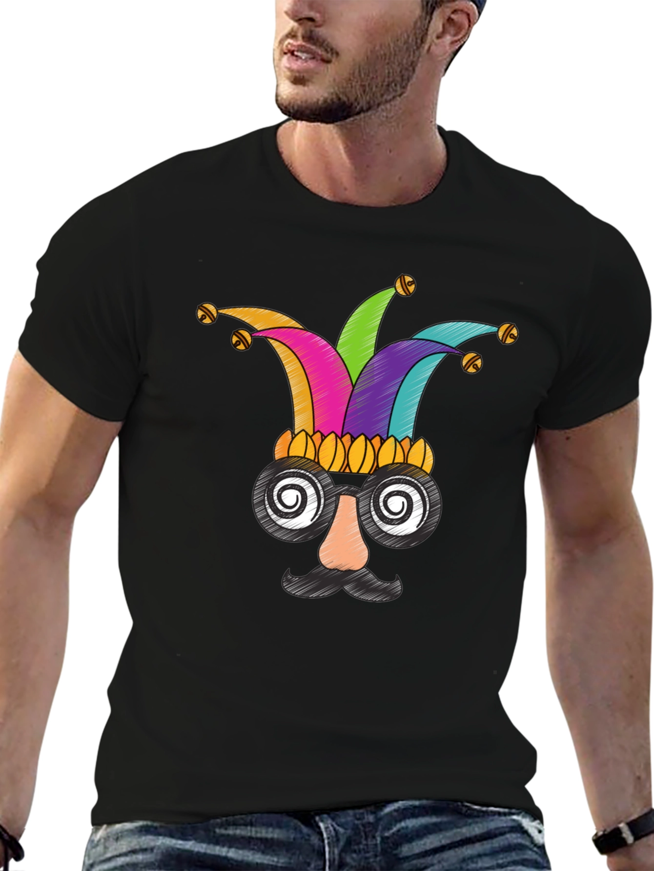Novelty Jester Face T-Shirt