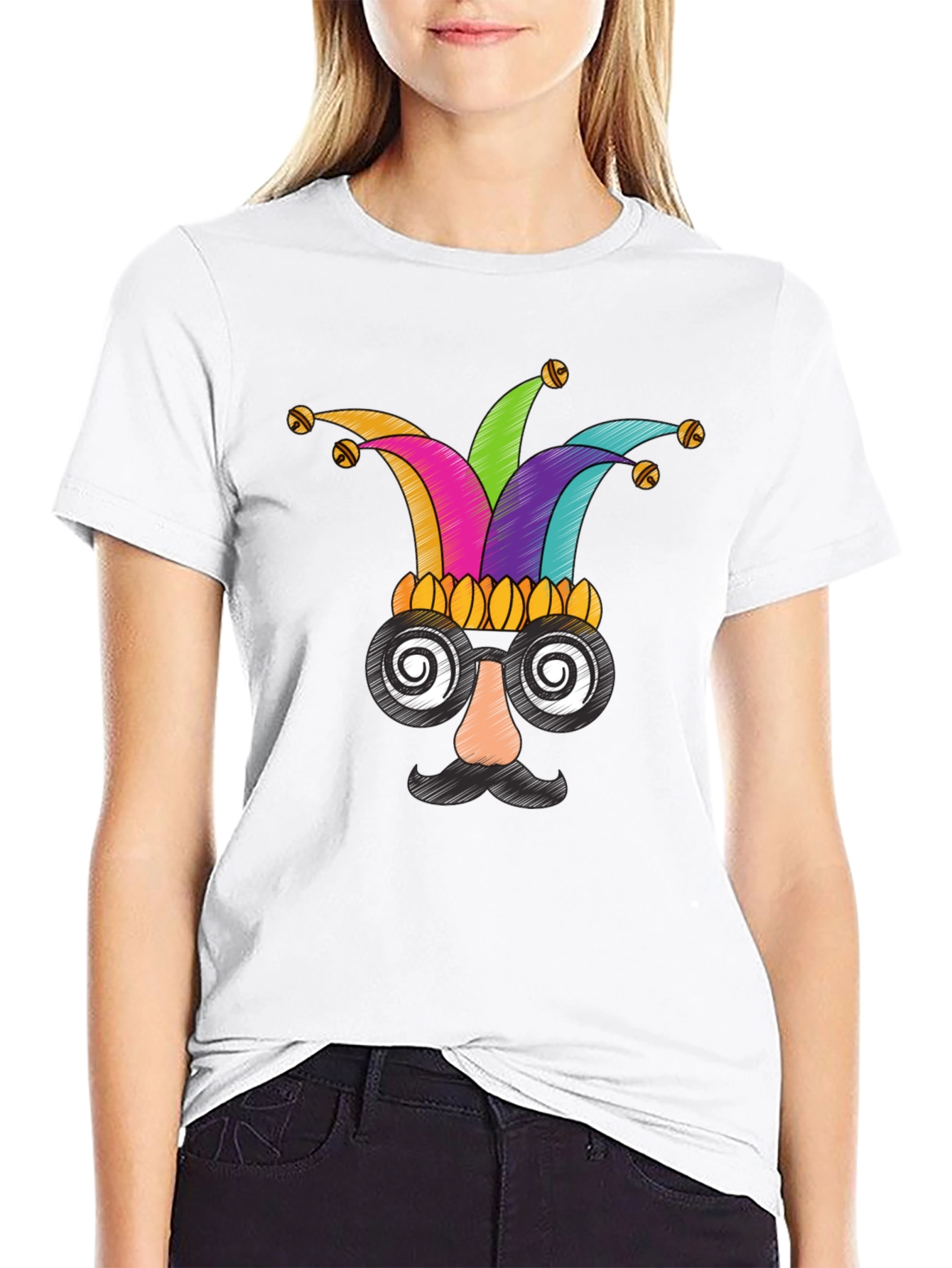 Novelty Jester Face T-Shirt