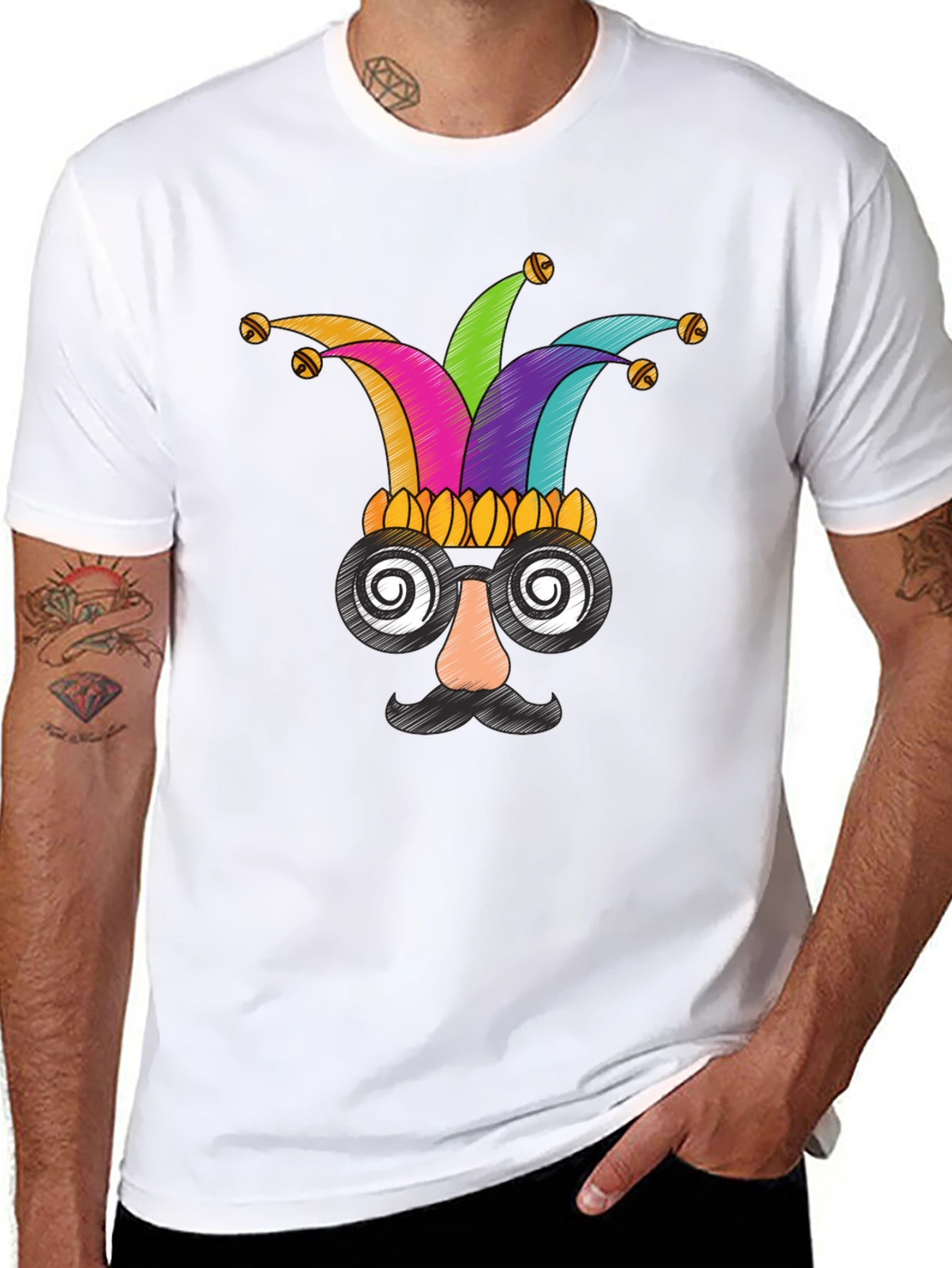 Novelty Jester Face T-Shirt