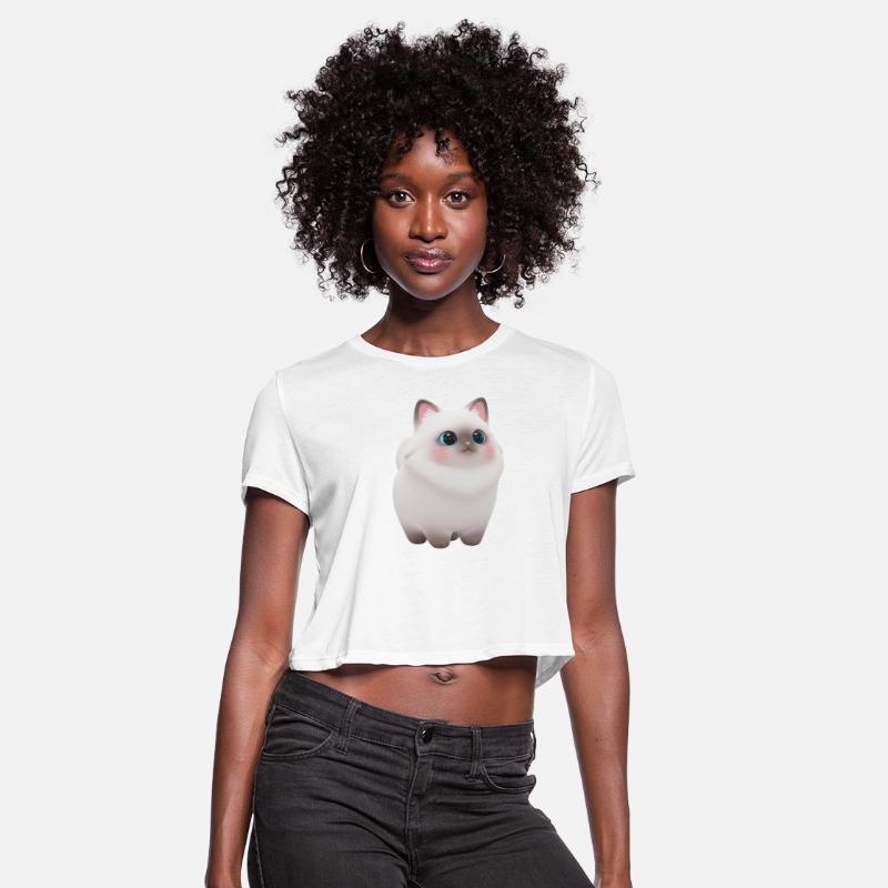 Cute 3D Ragdoll cat character illustration