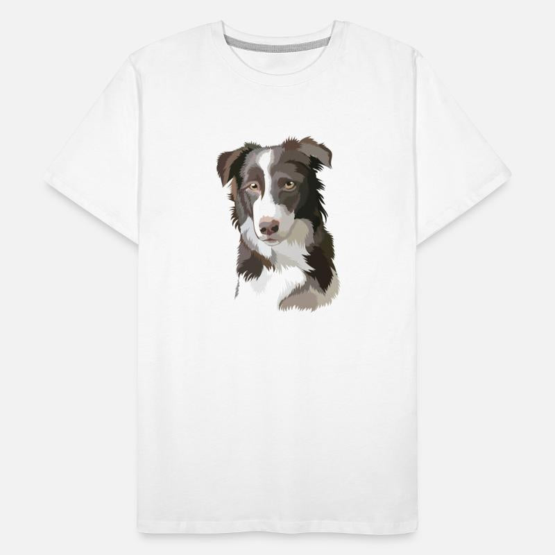 Cute Border Collie Dog Watercolor Painting