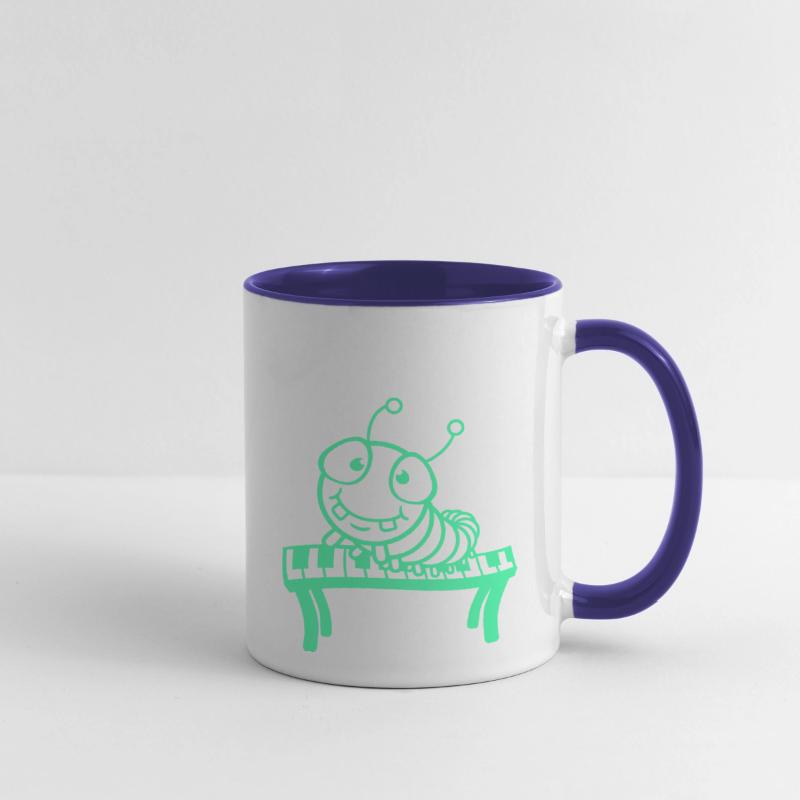 Cute Caterpillar Plays Keyboard Piano Keys Animal