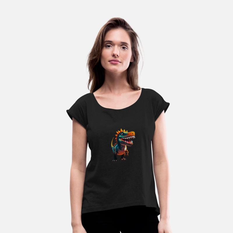 Cute Smiling Cartoon Dinosaur