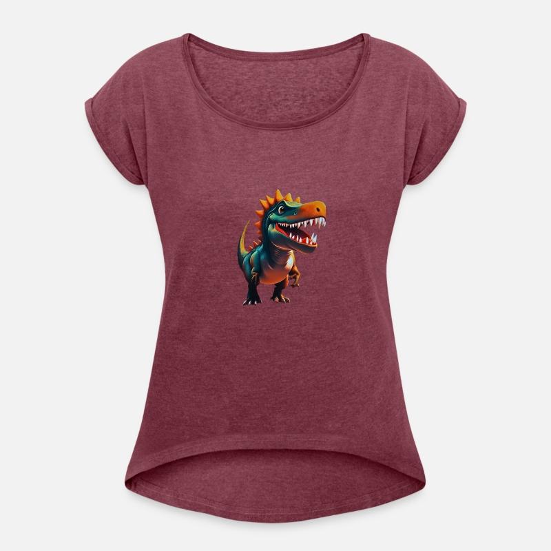 Cute Smiling Cartoon Dinosaur