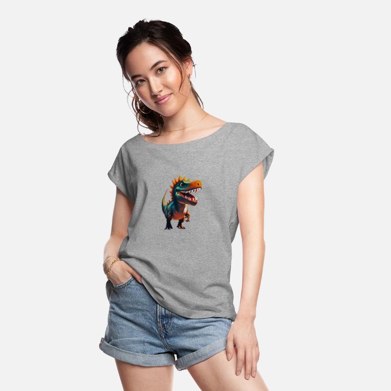 Cute Smiling Cartoon Dinosaur