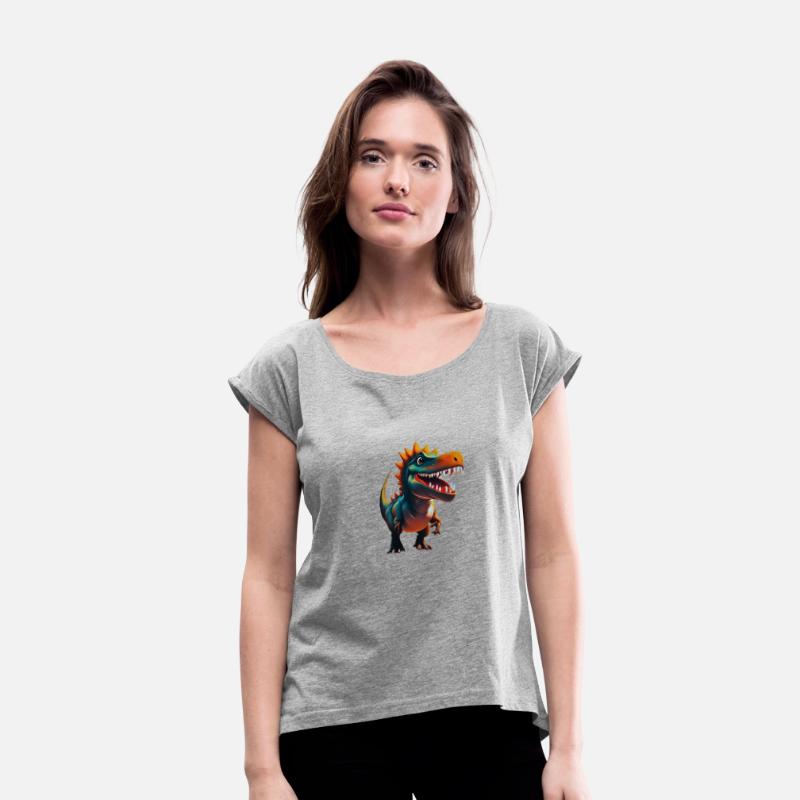 Cute Smiling Cartoon Dinosaur