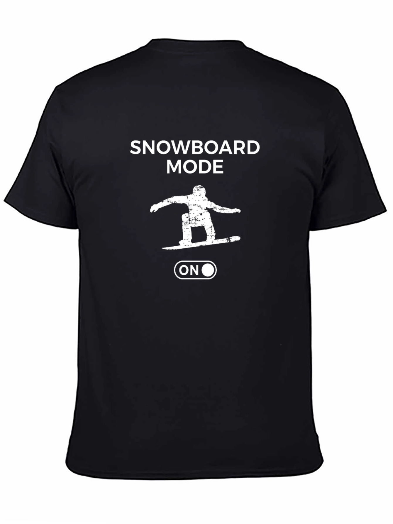 Snowboard Mode On T-Shirt - Black Graphic Tee
