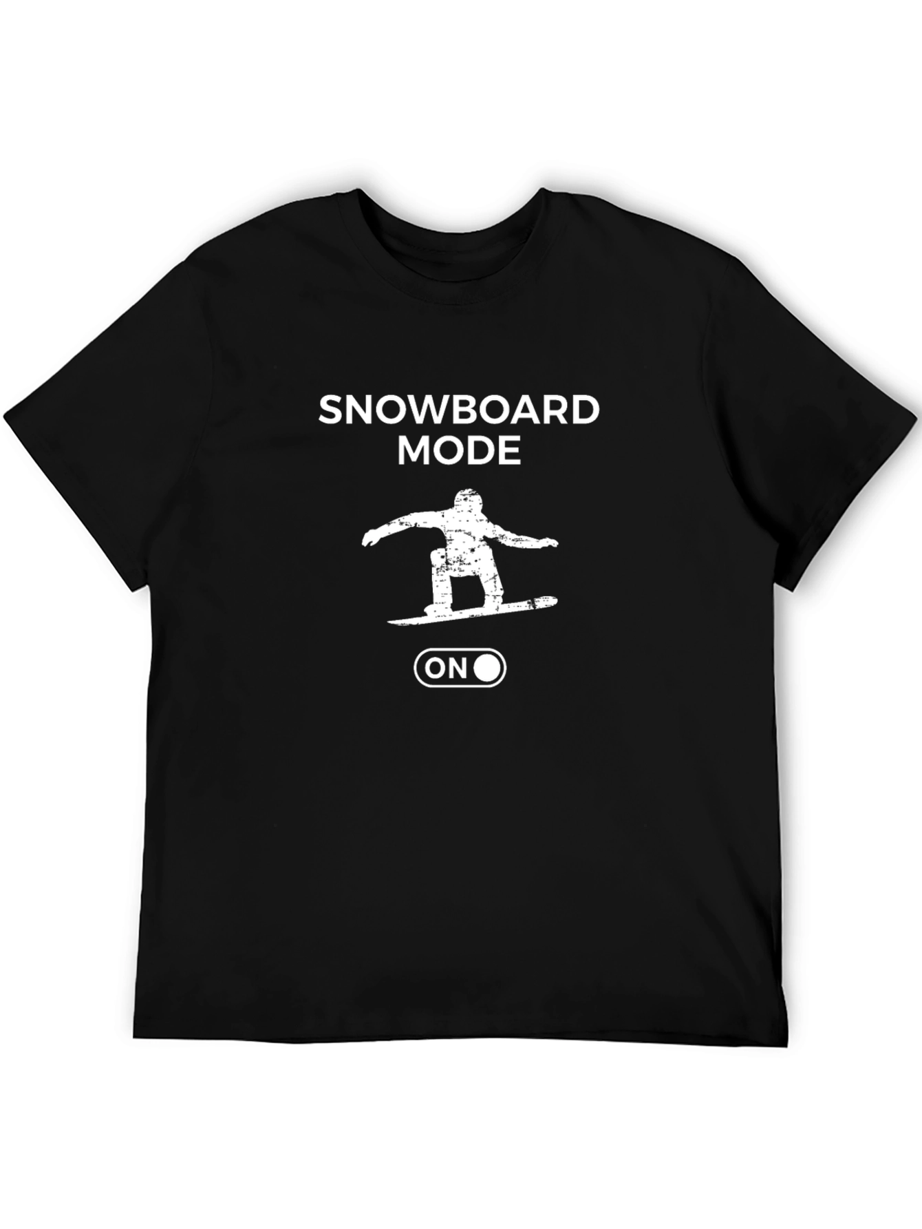 Snowboard Mode On T-Shirt - Black Graphic Tee