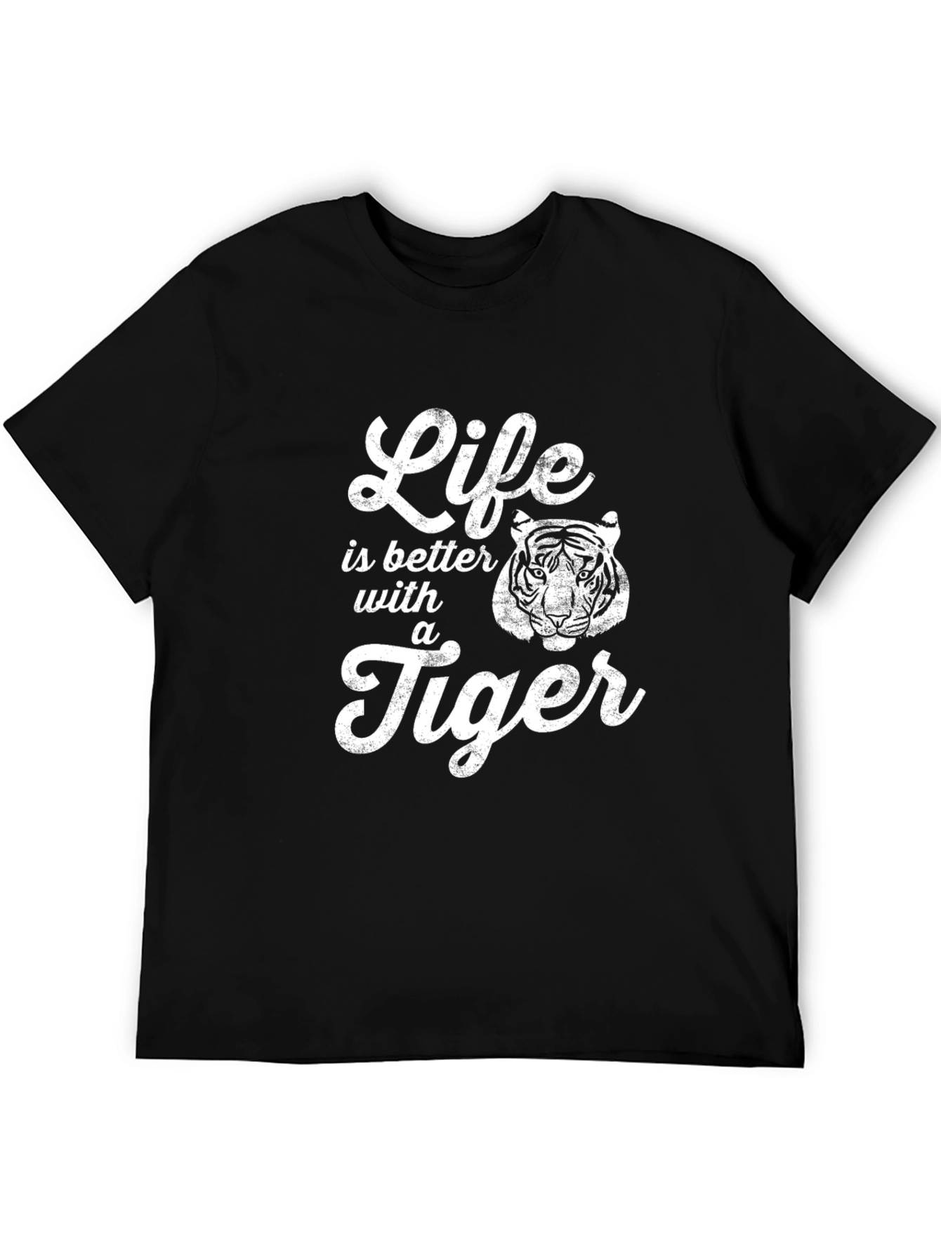 Life is Better with a Tiger Graphic T-Shirt