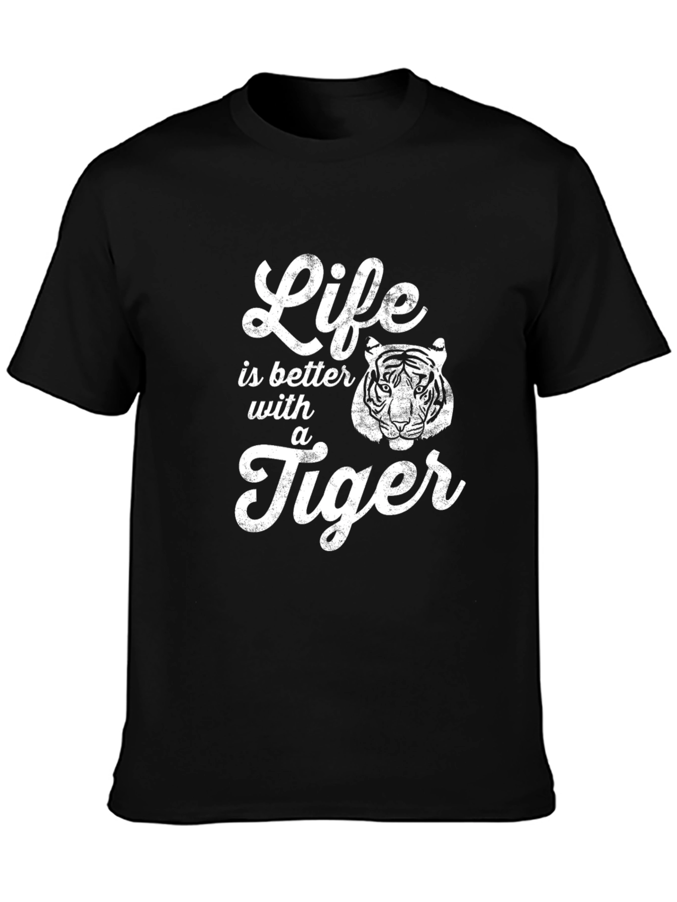 Life is Better with a Tiger Graphic T-Shirt