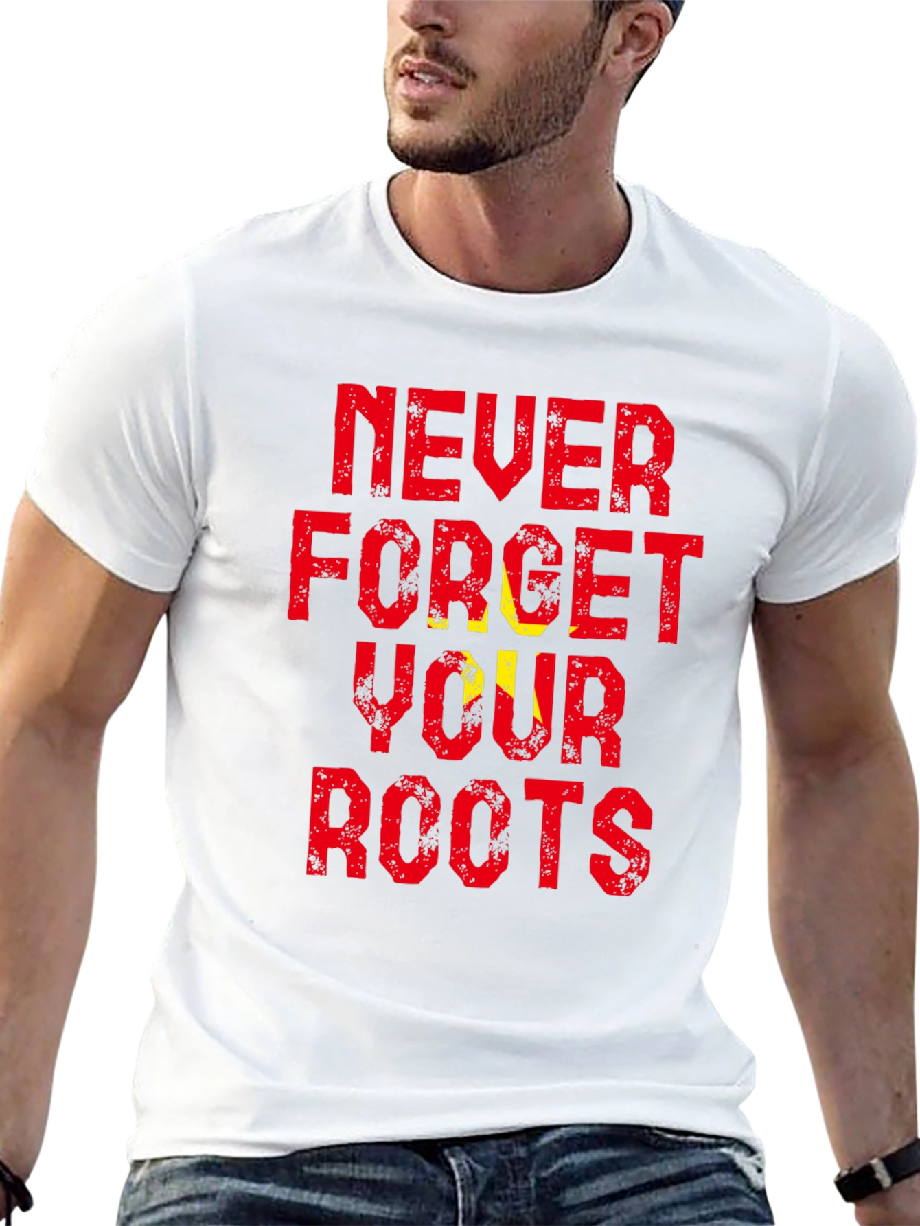 Never Forget Roots Graphic Tee - Black