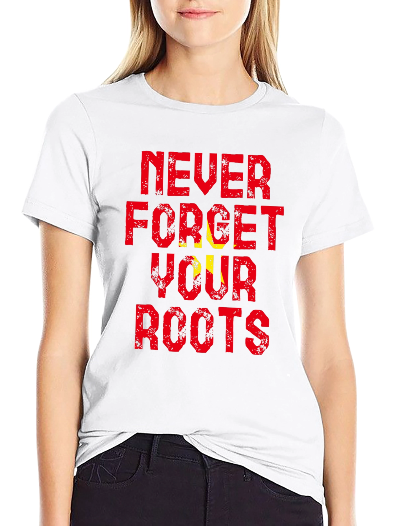 Never Forget Roots Graphic Tee - Black