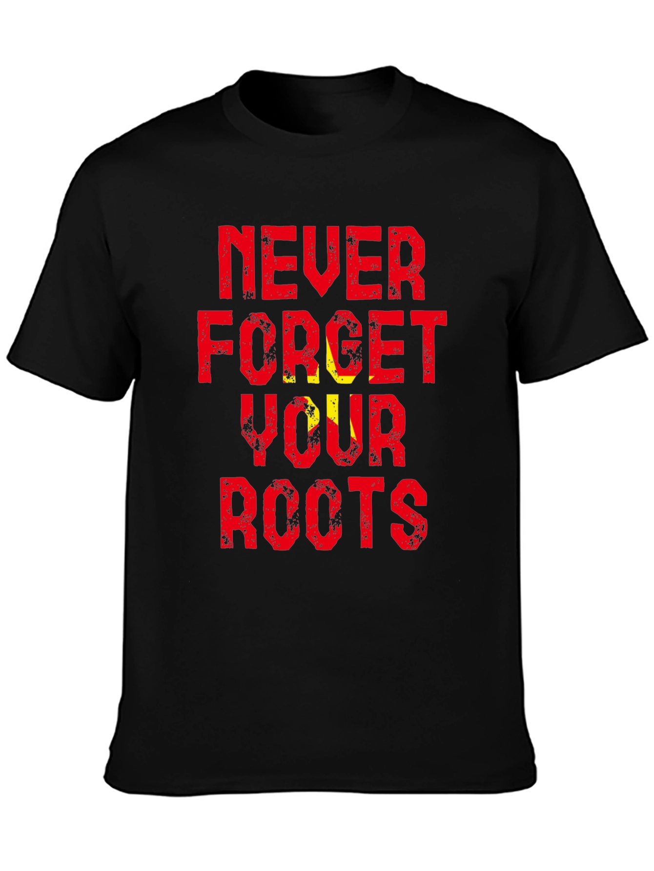 Never Forget Roots Graphic Tee - Black