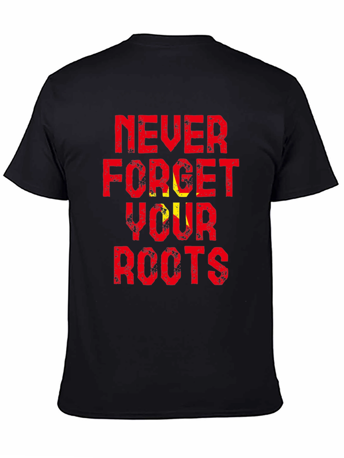 Never Forget Roots Graphic Tee - Black