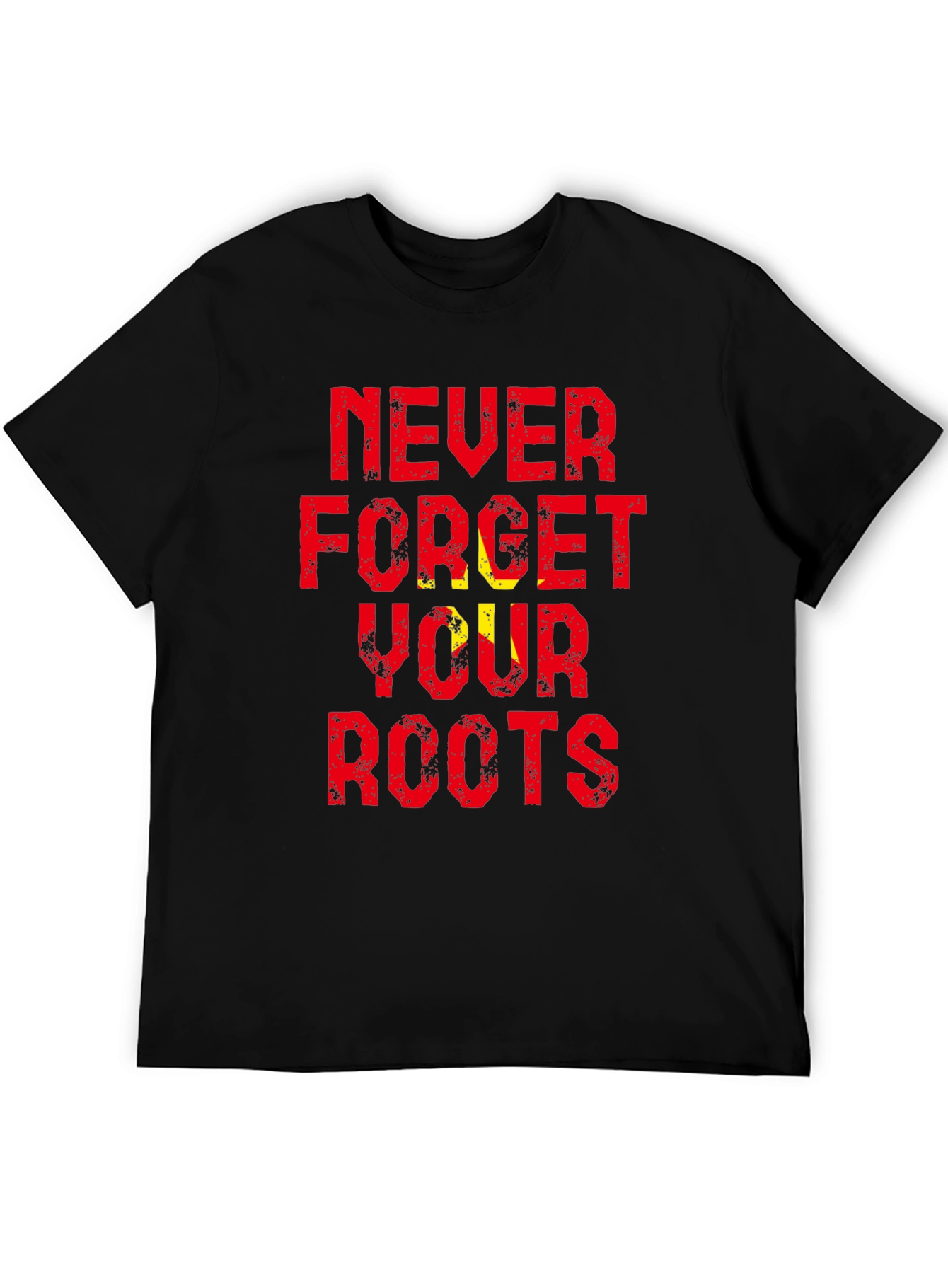 Never Forget Roots Graphic Tee - Black