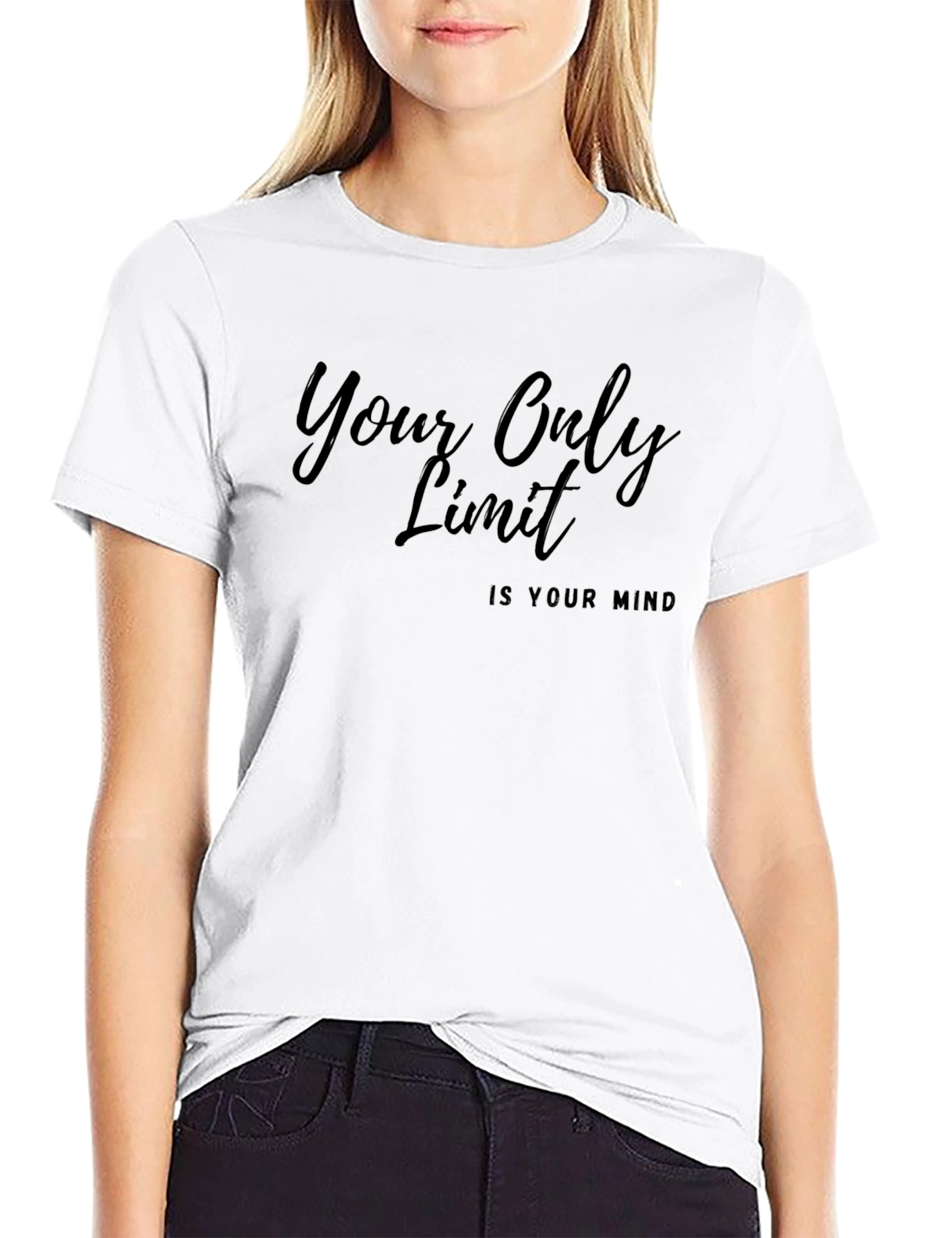 Inspirational Black T-Shirt: Your Only Limit