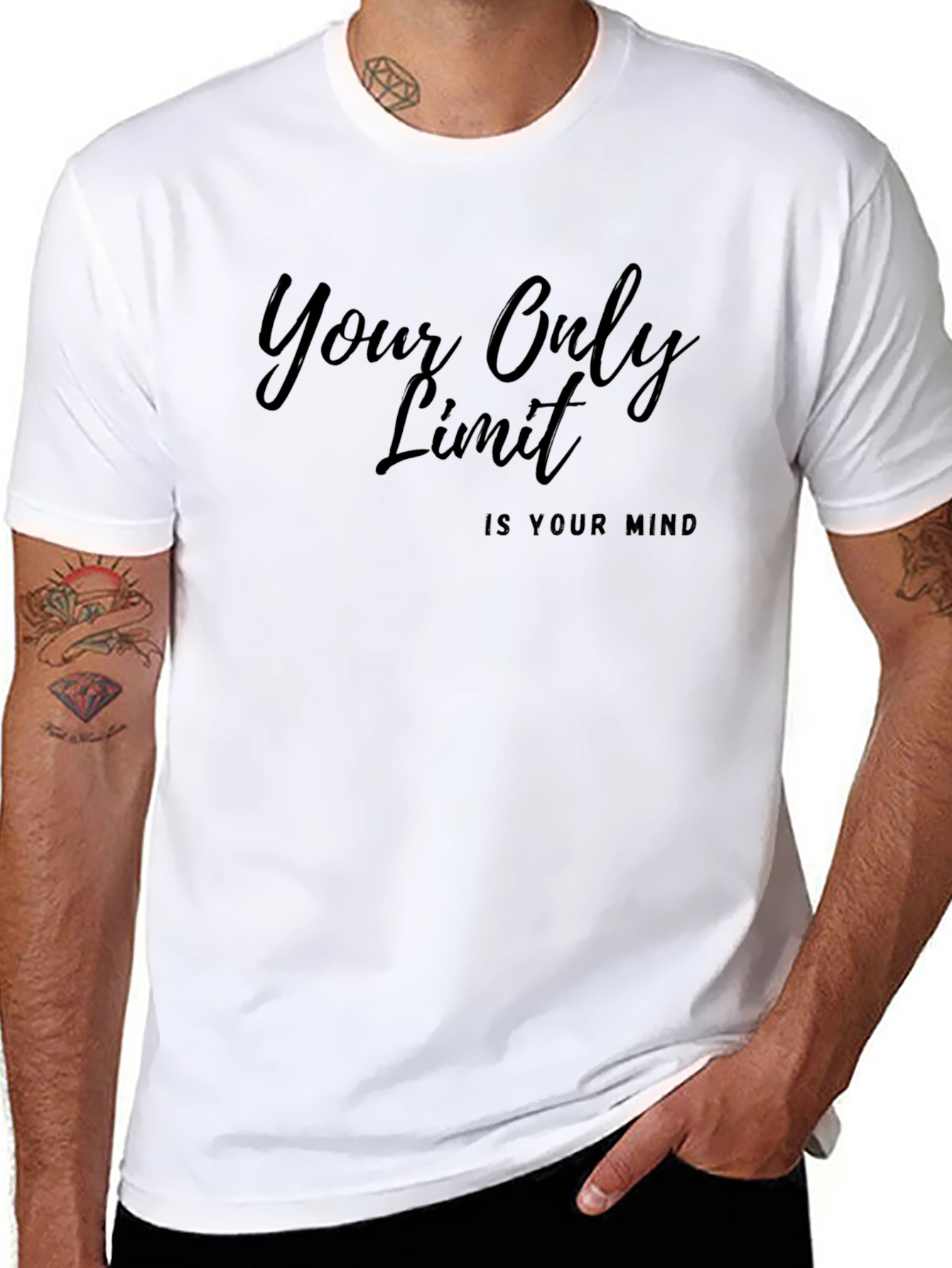 Inspirational Black T-Shirt: Your Only Limit