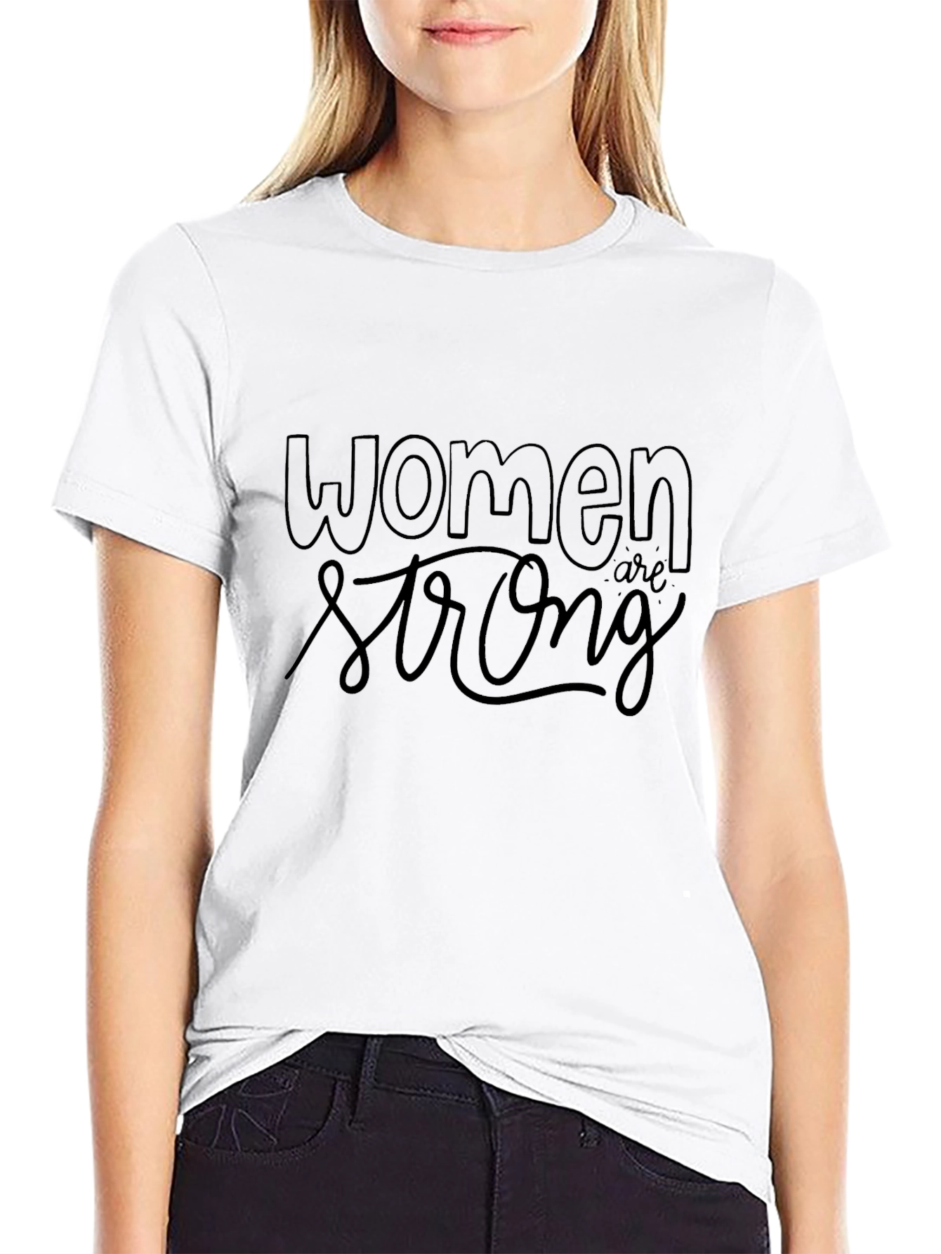 Women are Strong Black T-Shirt