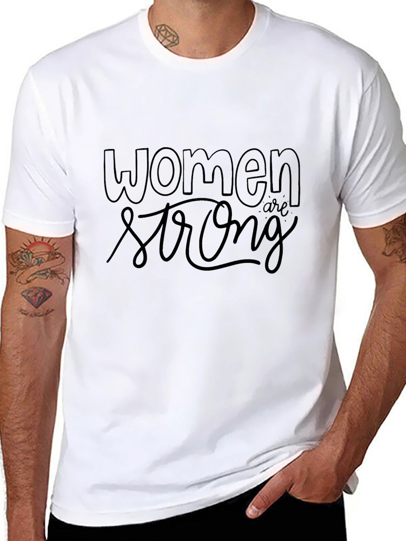 Women are Strong Black T-Shirt