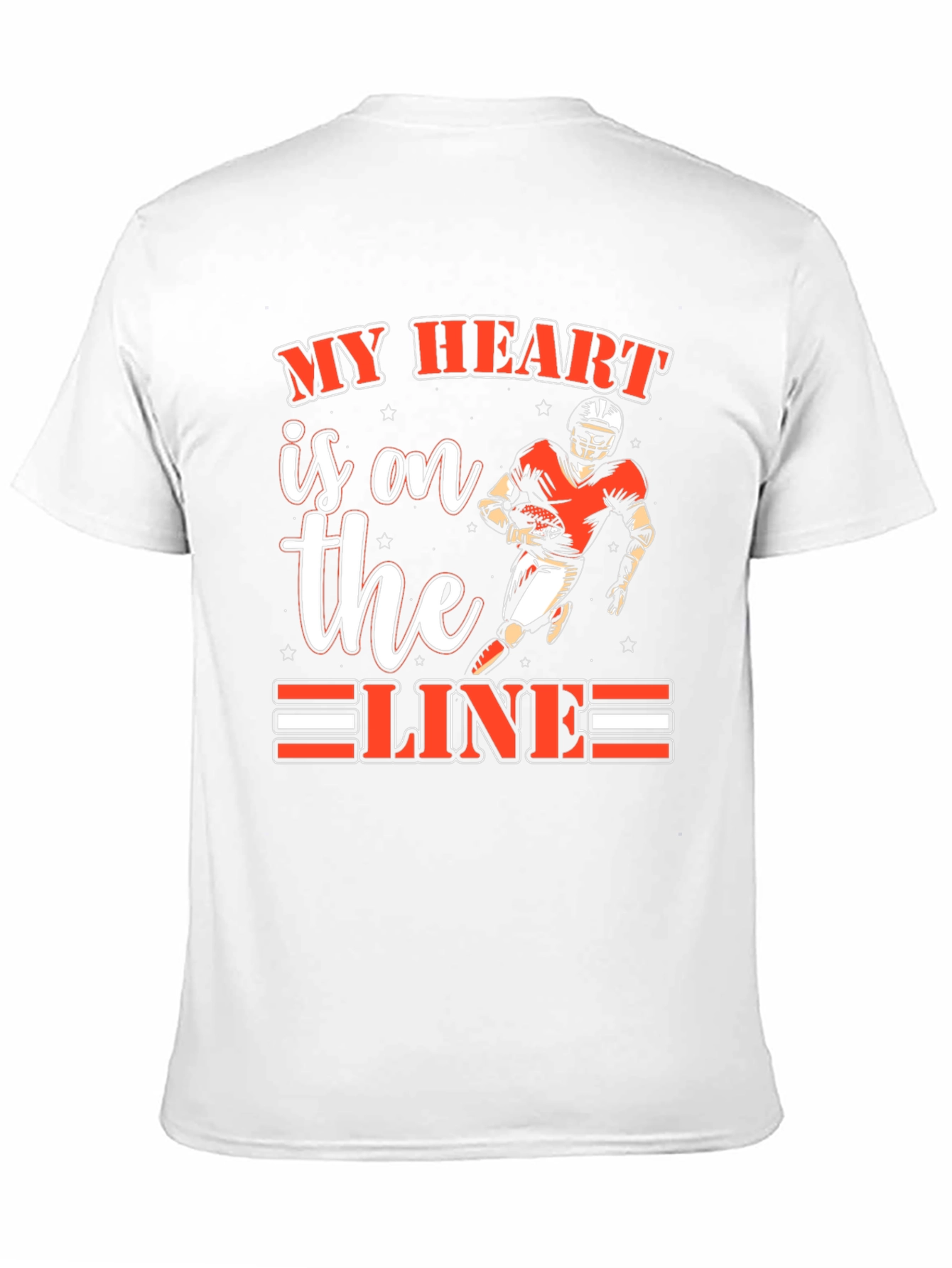 My Heart Is On The Line Football T-Shirt