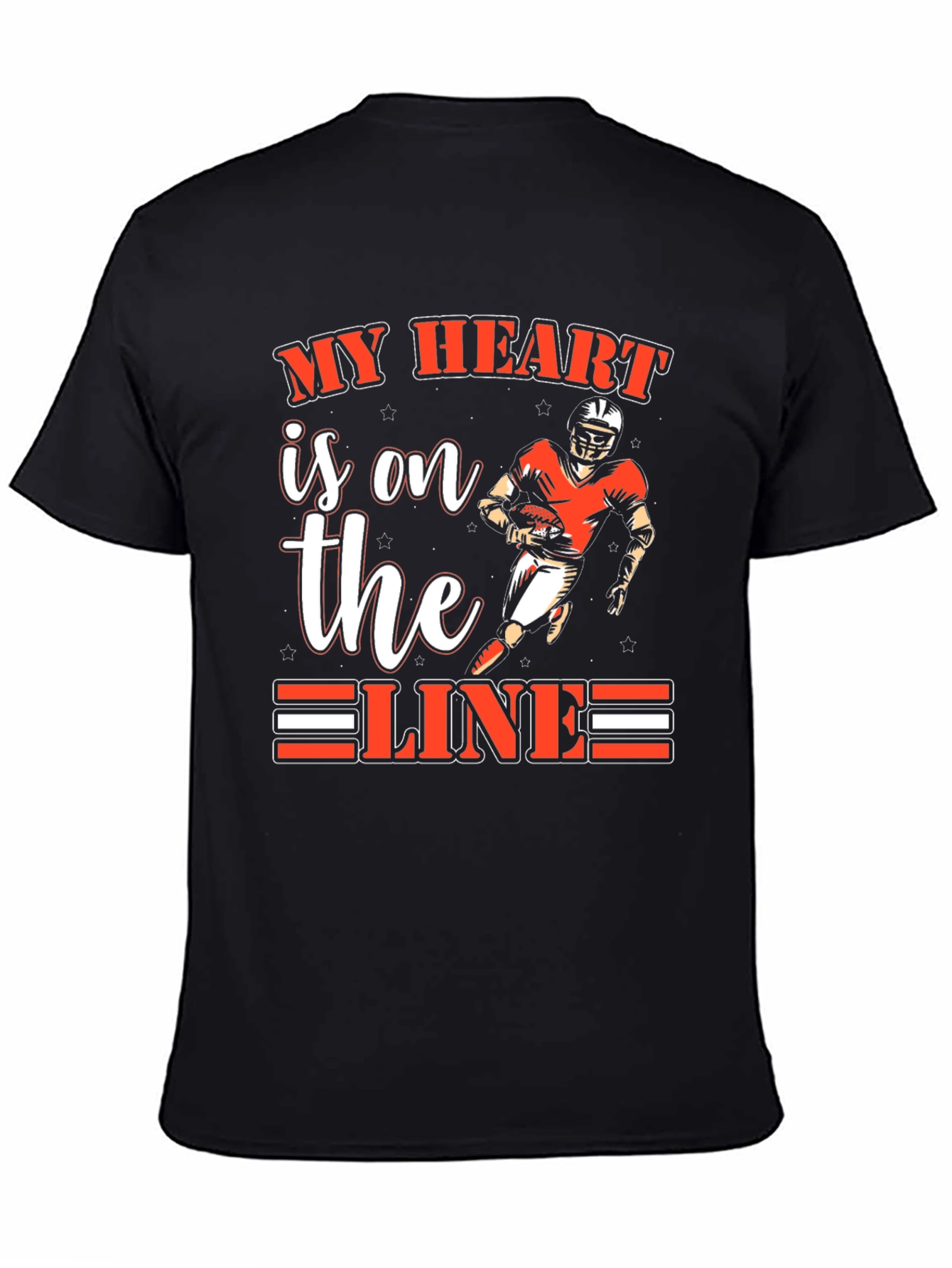 My Heart Is On The Line Football T-Shirt