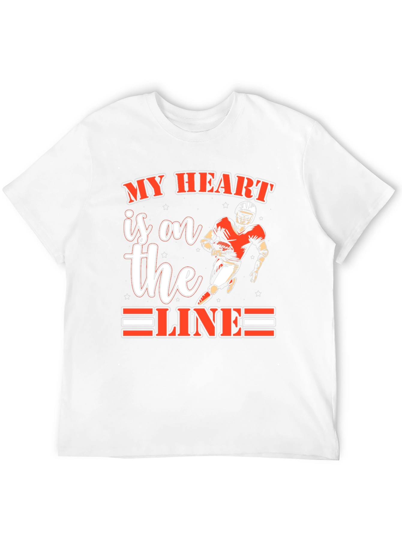 My Heart Is On The Line Football T-Shirt