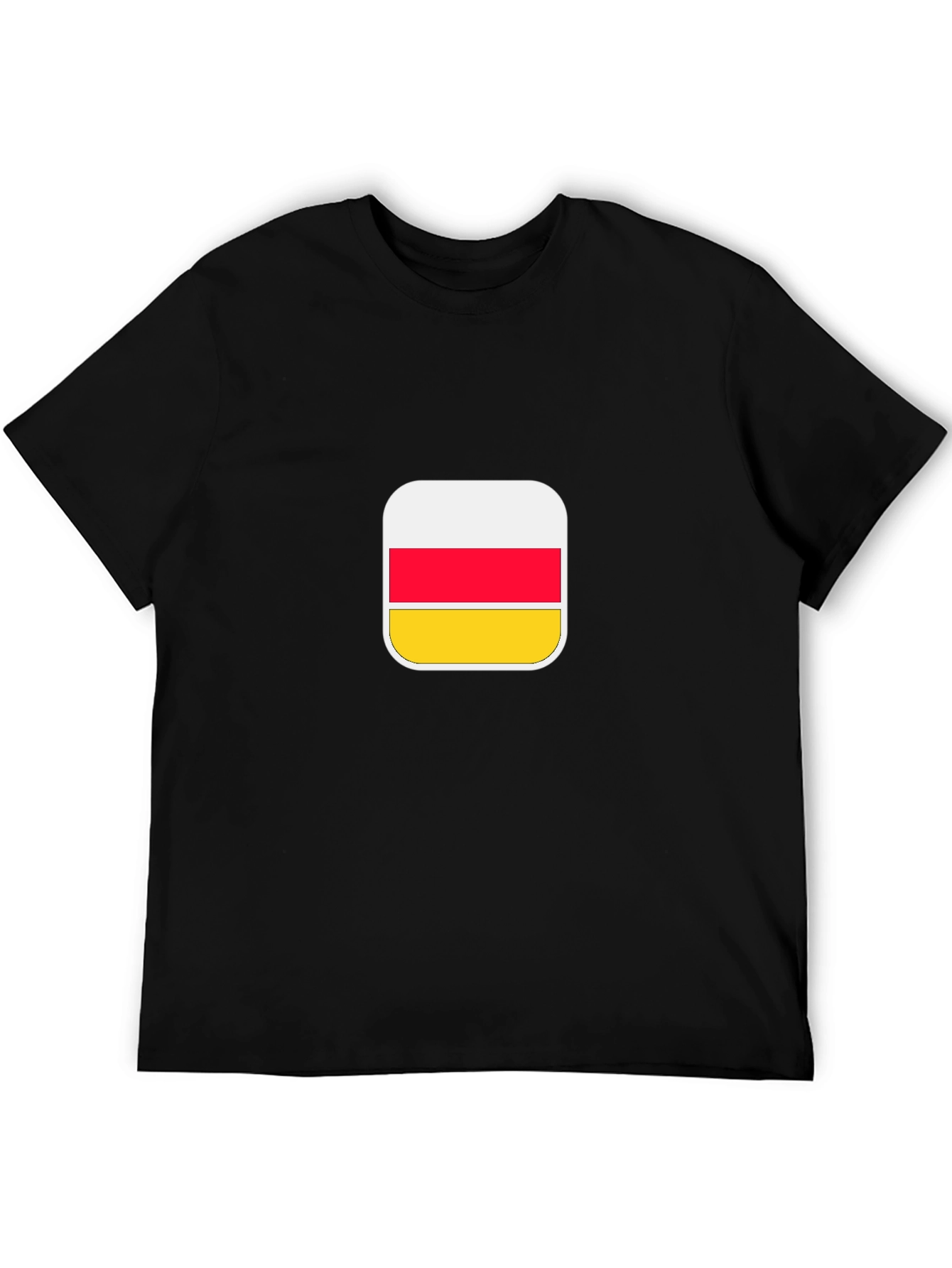 South Ossetia Flag Graphic Tee - Black