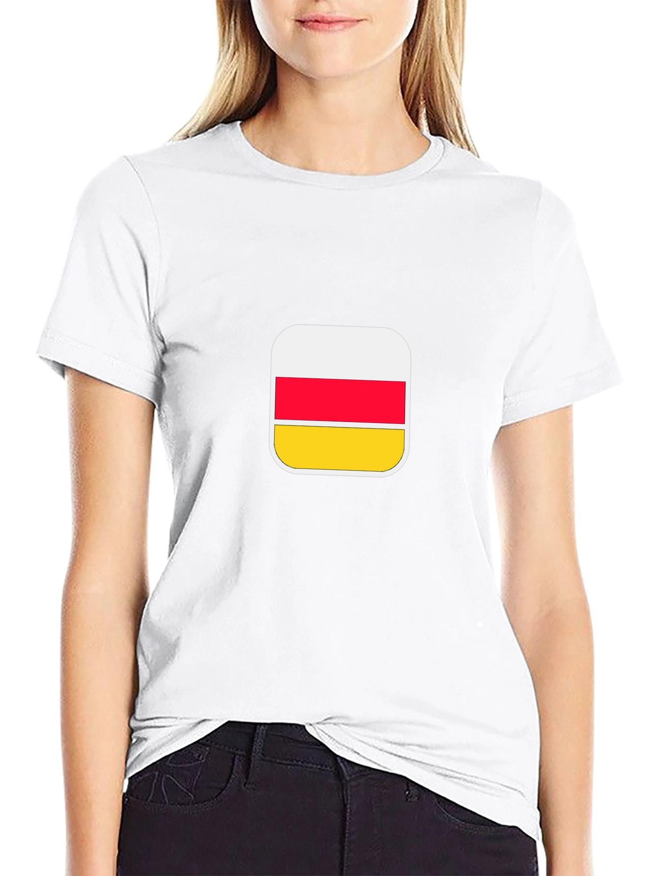 South Ossetia Flag Graphic Tee - Black