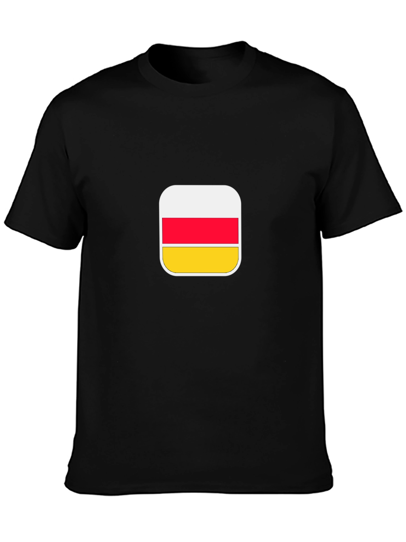 South Ossetia Flag Graphic Tee - Black