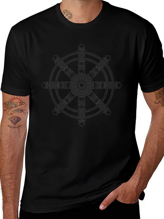 Dharma Wheel Graphic T-Shirt - Unisex Cotton Tee