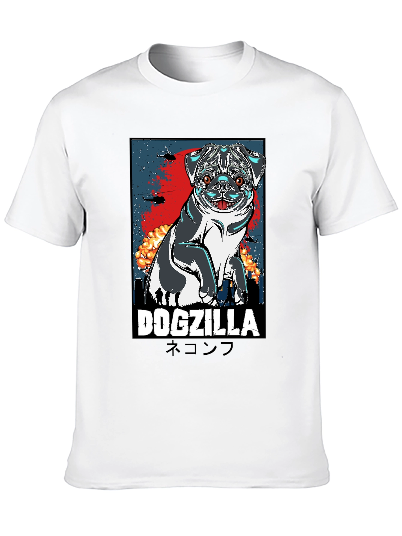 Dogzilla Graphic Tee - Pugzilla Funny T-Shirt