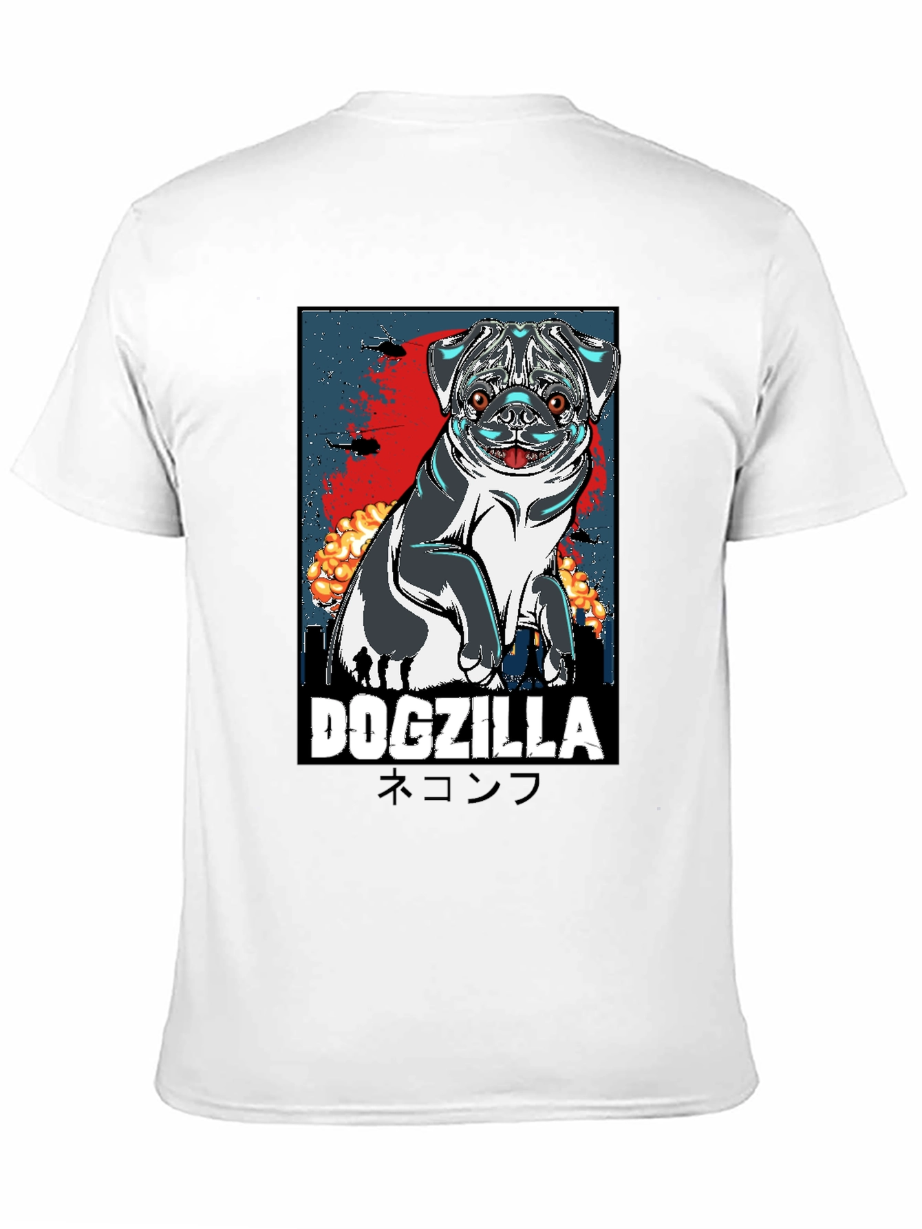 Dogzilla Graphic Tee - Pugzilla Funny T-Shirt