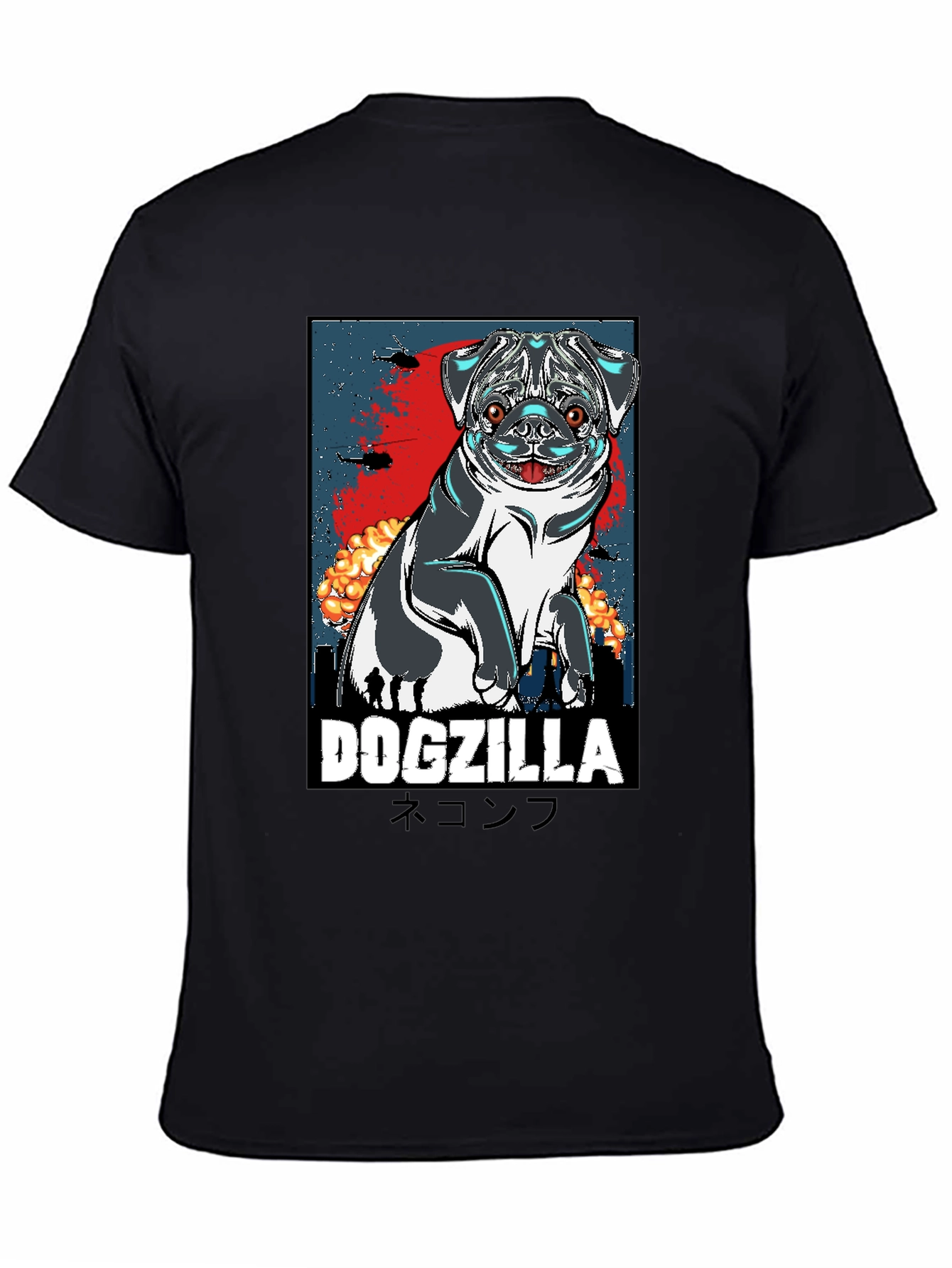 Dogzilla Graphic Tee - Pugzilla Funny T-Shirt