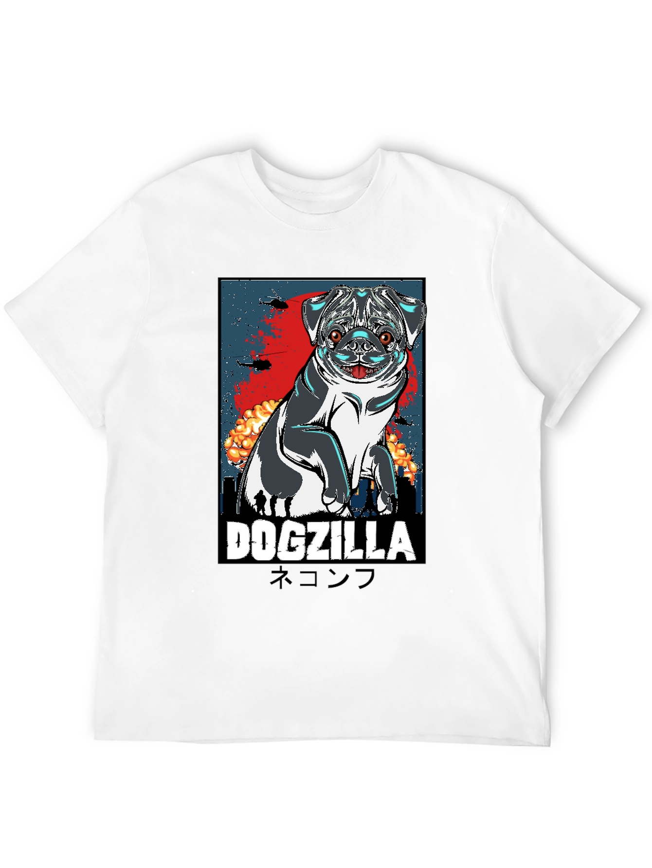 Dogzilla Graphic Tee - Pugzilla Funny T-Shirt