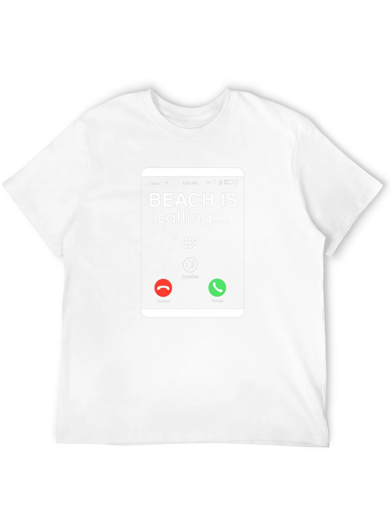 Beach Calling T-Shirt - Black Novelty Tee