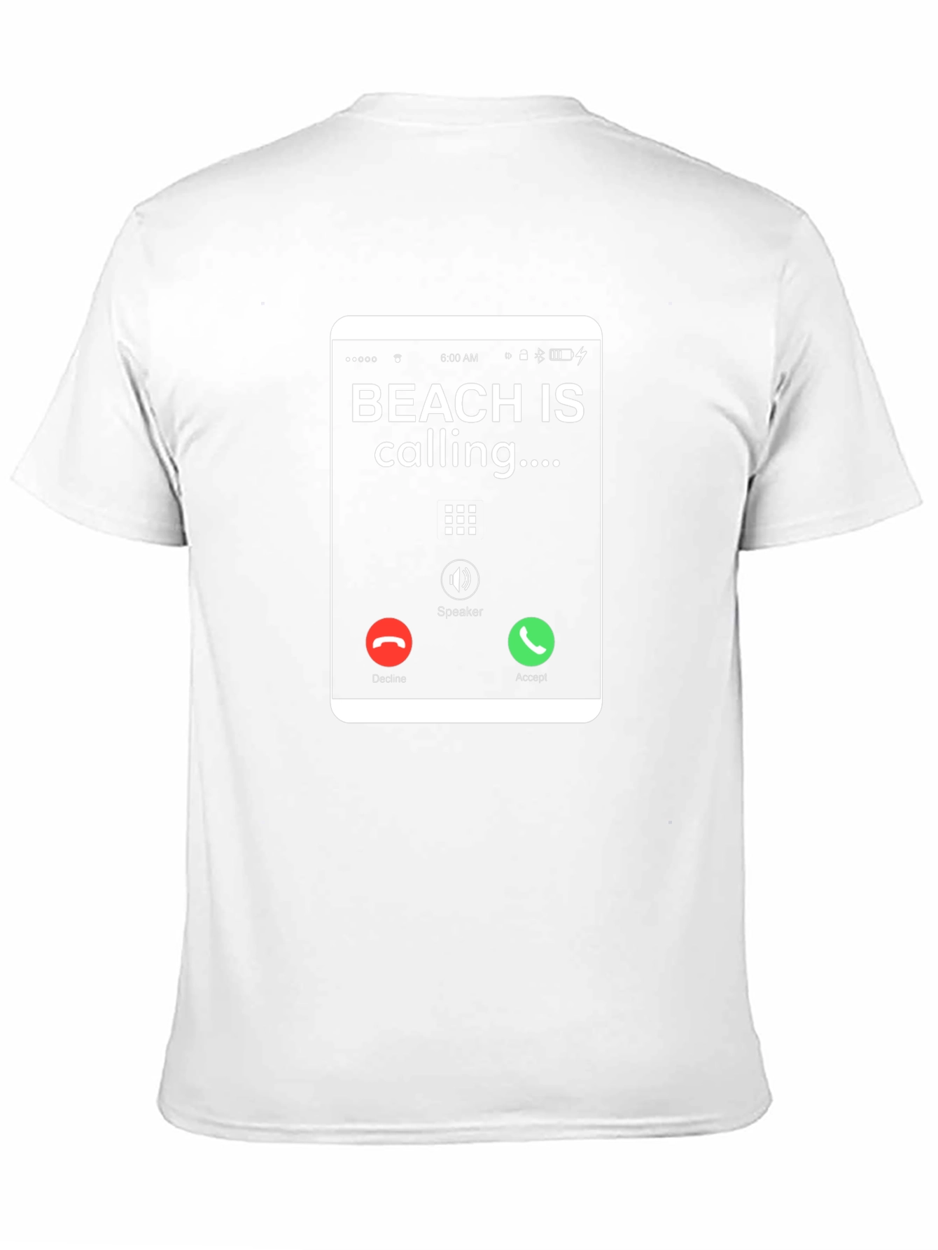 Beach Calling T-Shirt - Black Novelty Tee