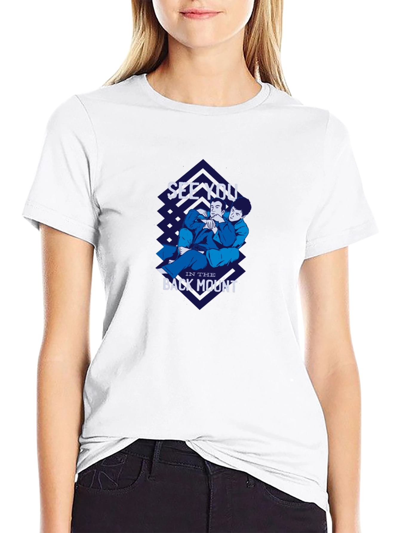 BJJ Back Mount Graphic Tee - Black