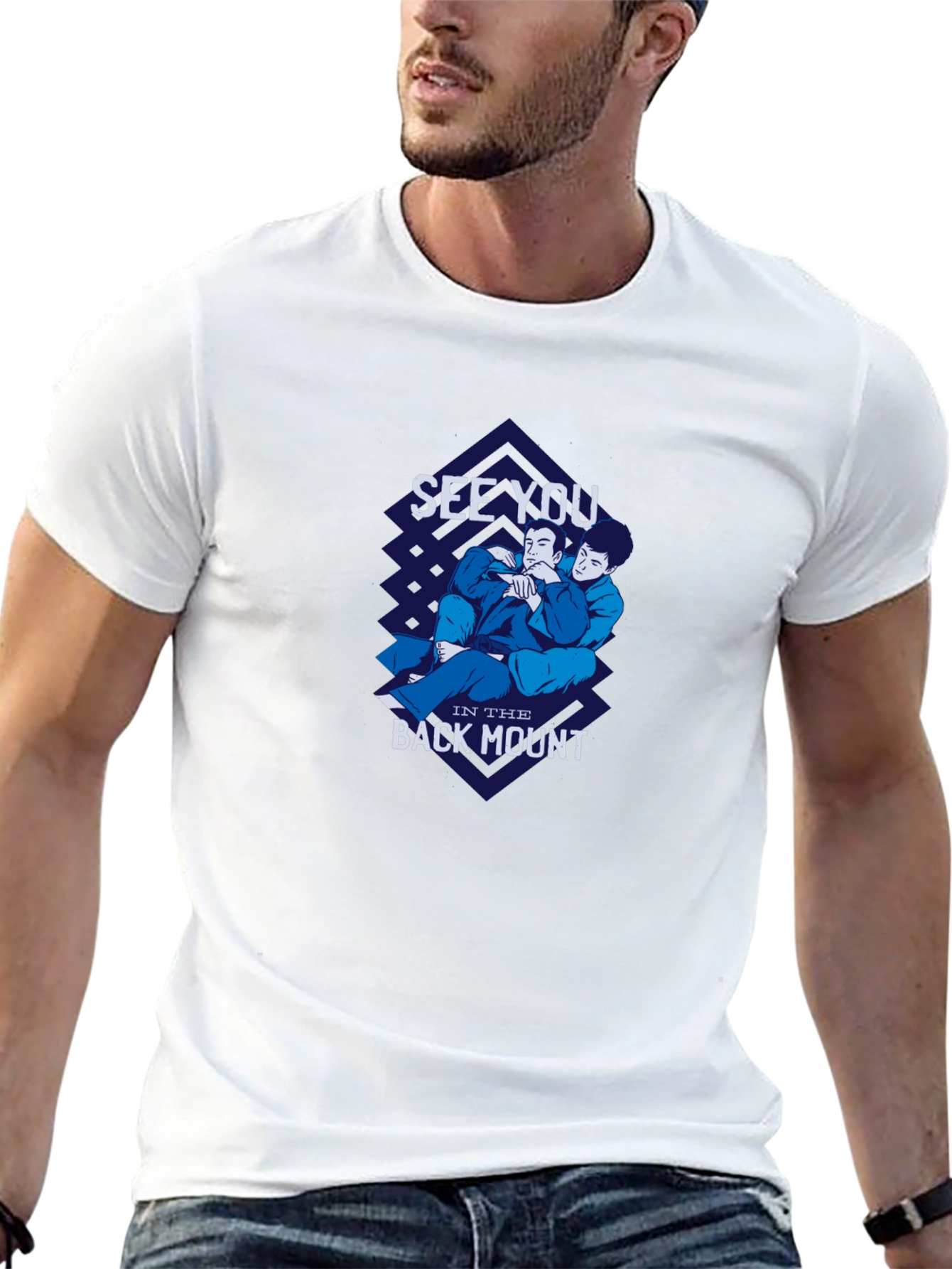 BJJ Back Mount Graphic Tee - Black