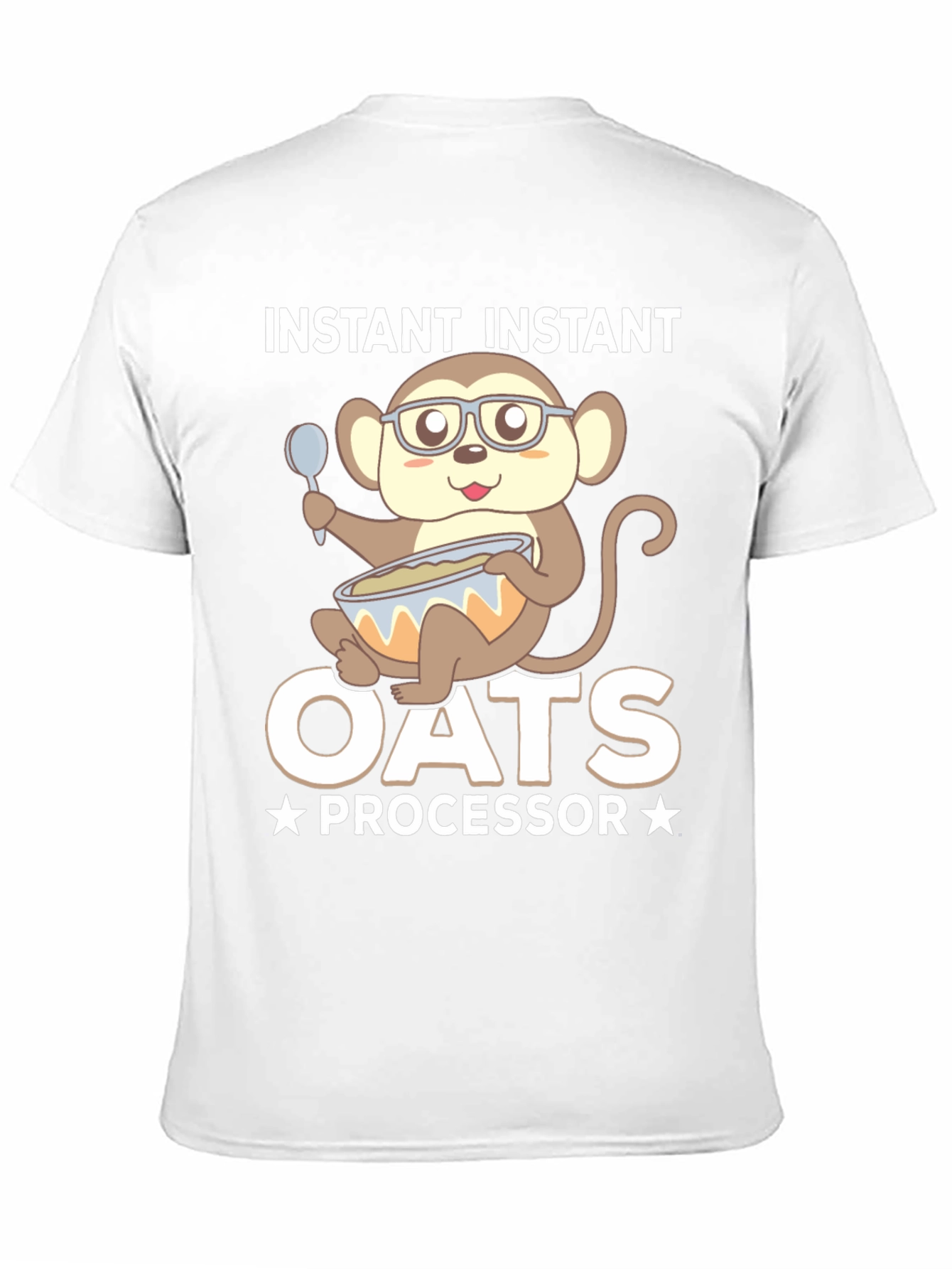 Instant Oats Processor Funny Monkey T-Shirt