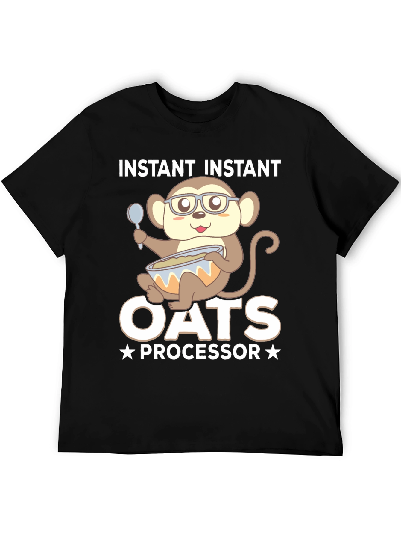 Instant Oats Processor Funny Monkey T-Shirt