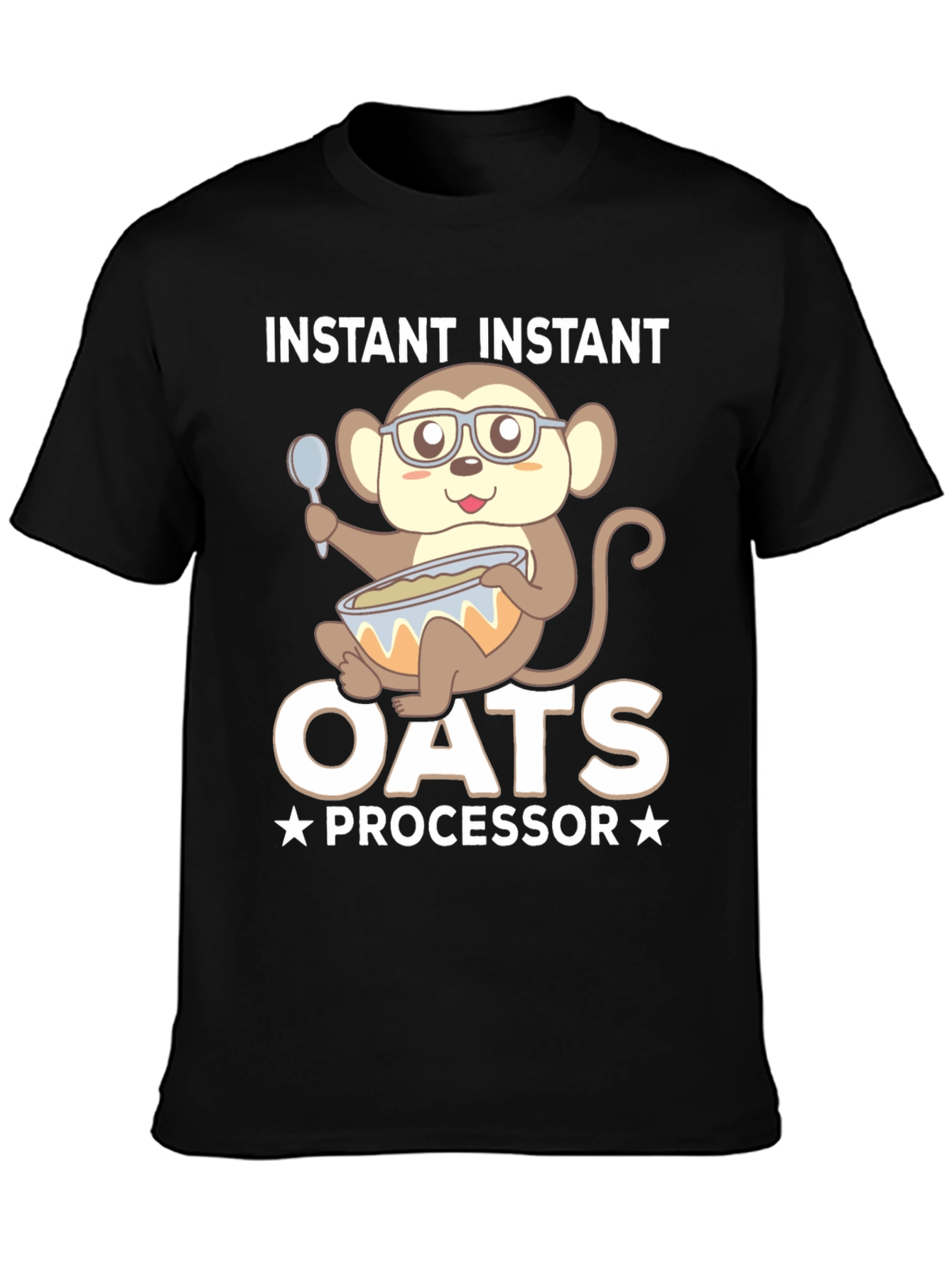 Instant Oats Processor Funny Monkey T-Shirt