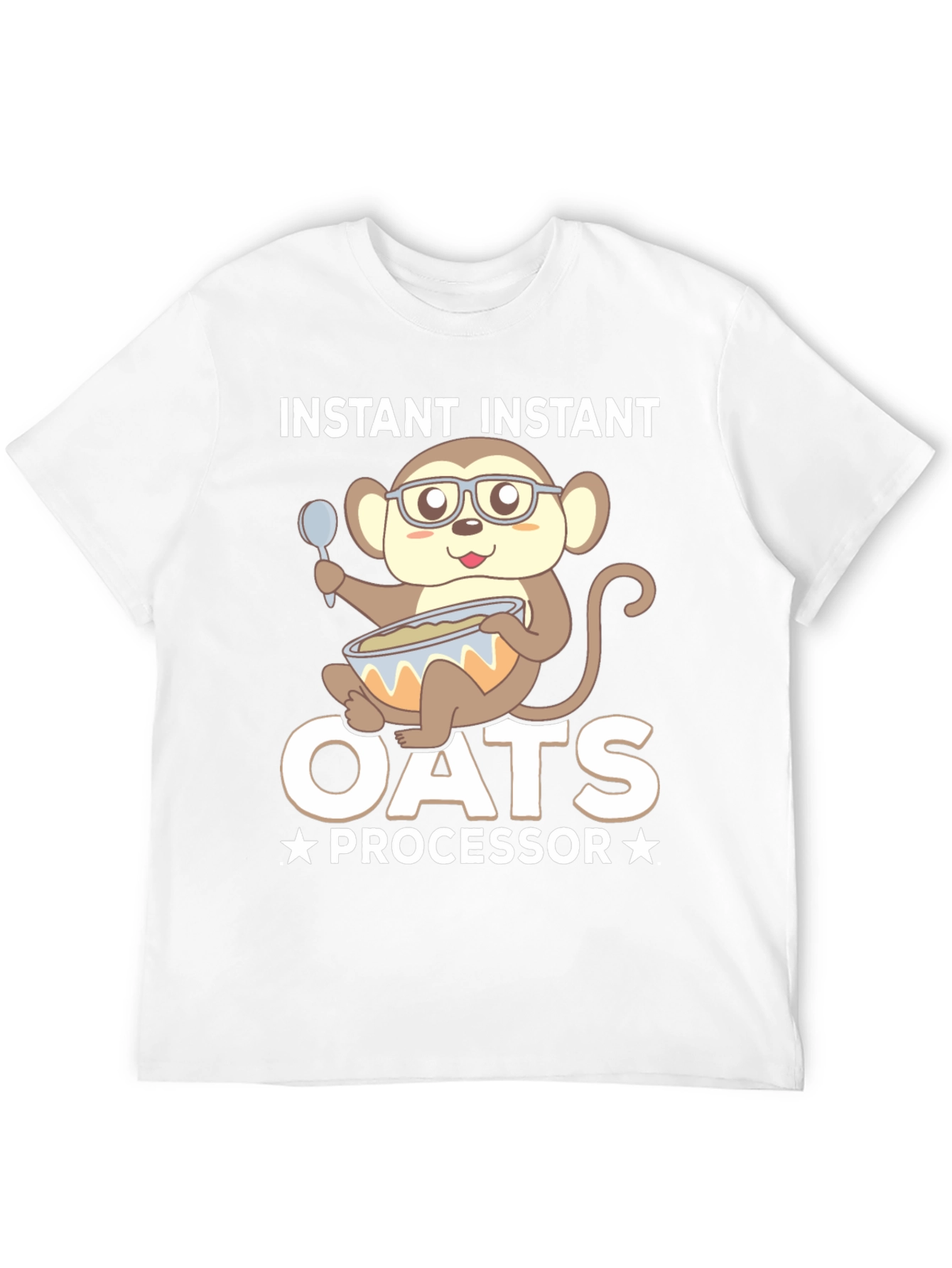 Instant Oats Processor Funny Monkey T-Shirt