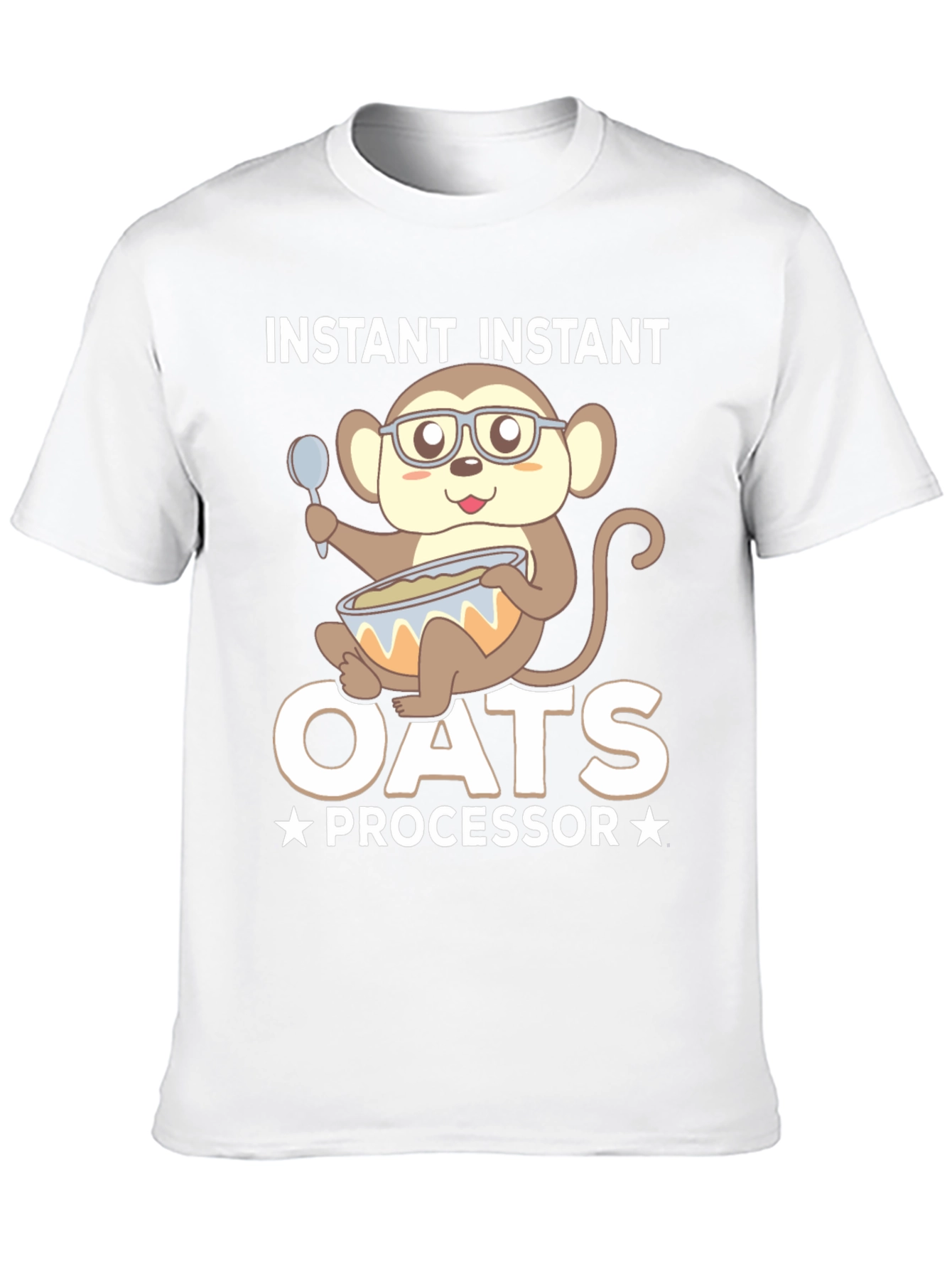 Instant Oats Processor Funny Monkey T-Shirt