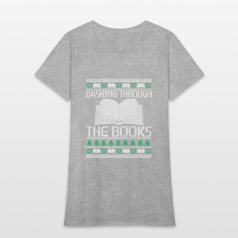 Dashing Through The Books Funny Reading Christmas