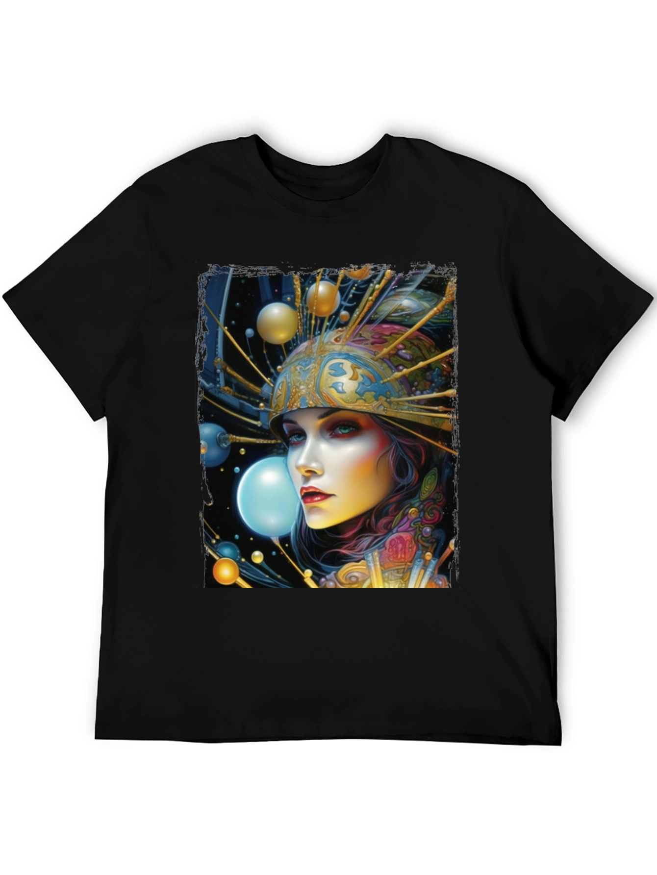Surreal Woman Graphic Tee - Black