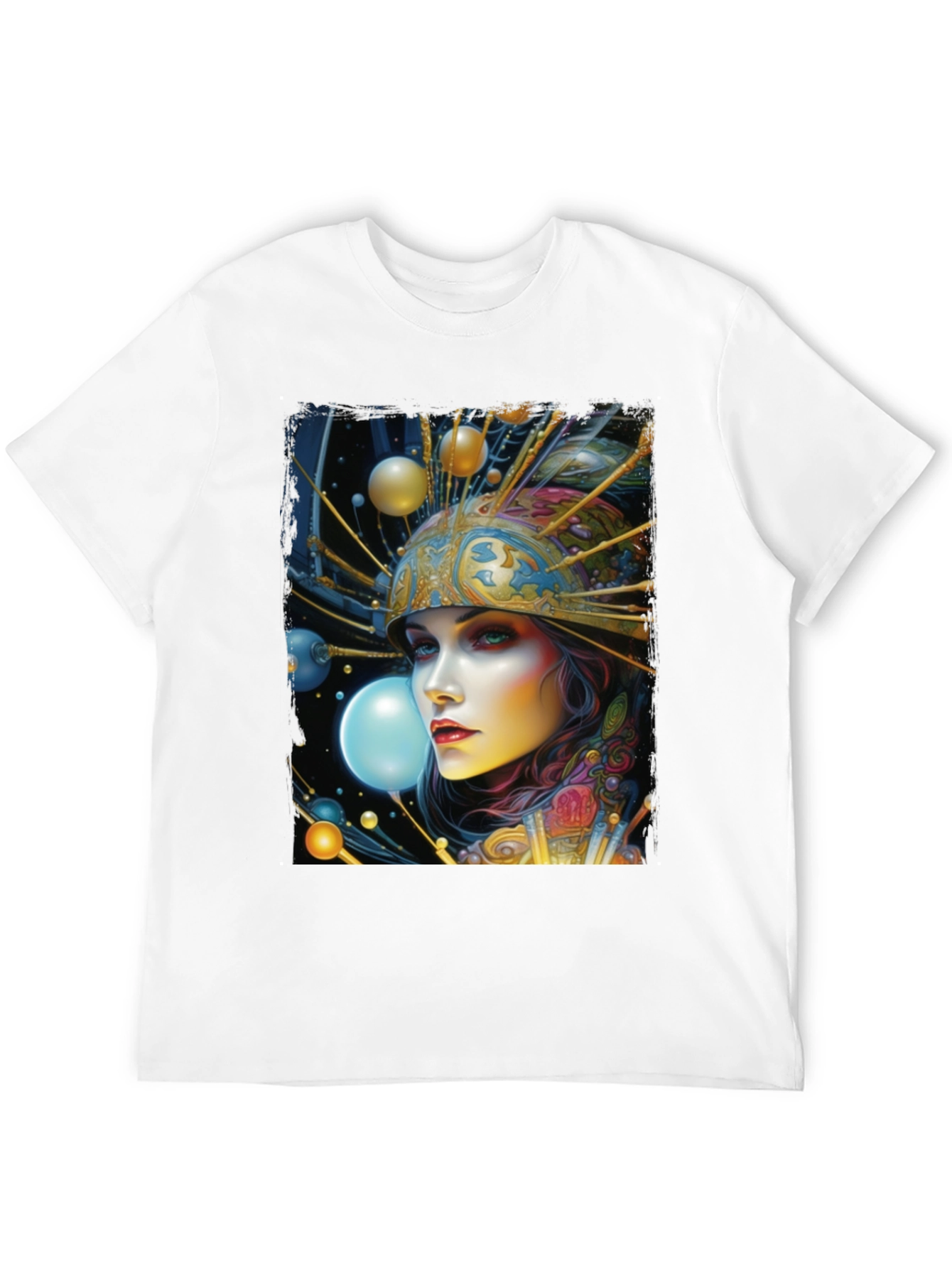 Surreal Woman Graphic Tee - Black
