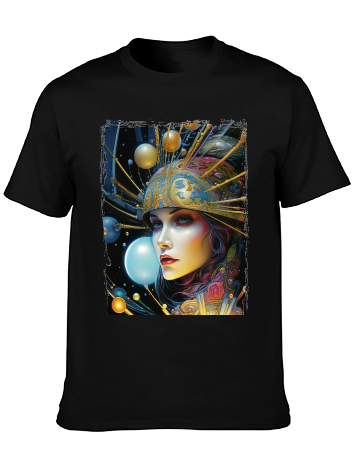 Surreal Woman Graphic Tee - Black