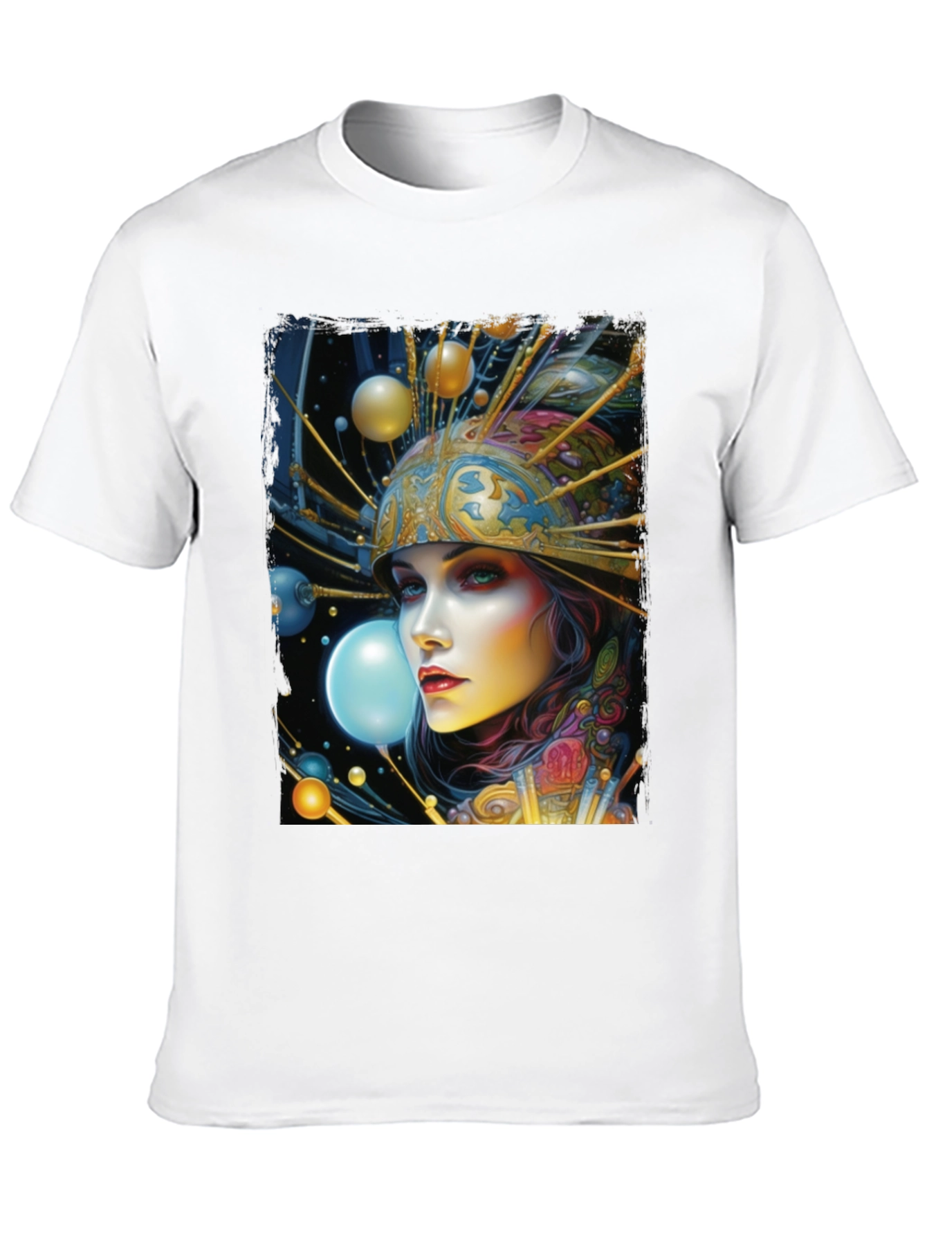 Surreal Woman Graphic Tee - Black